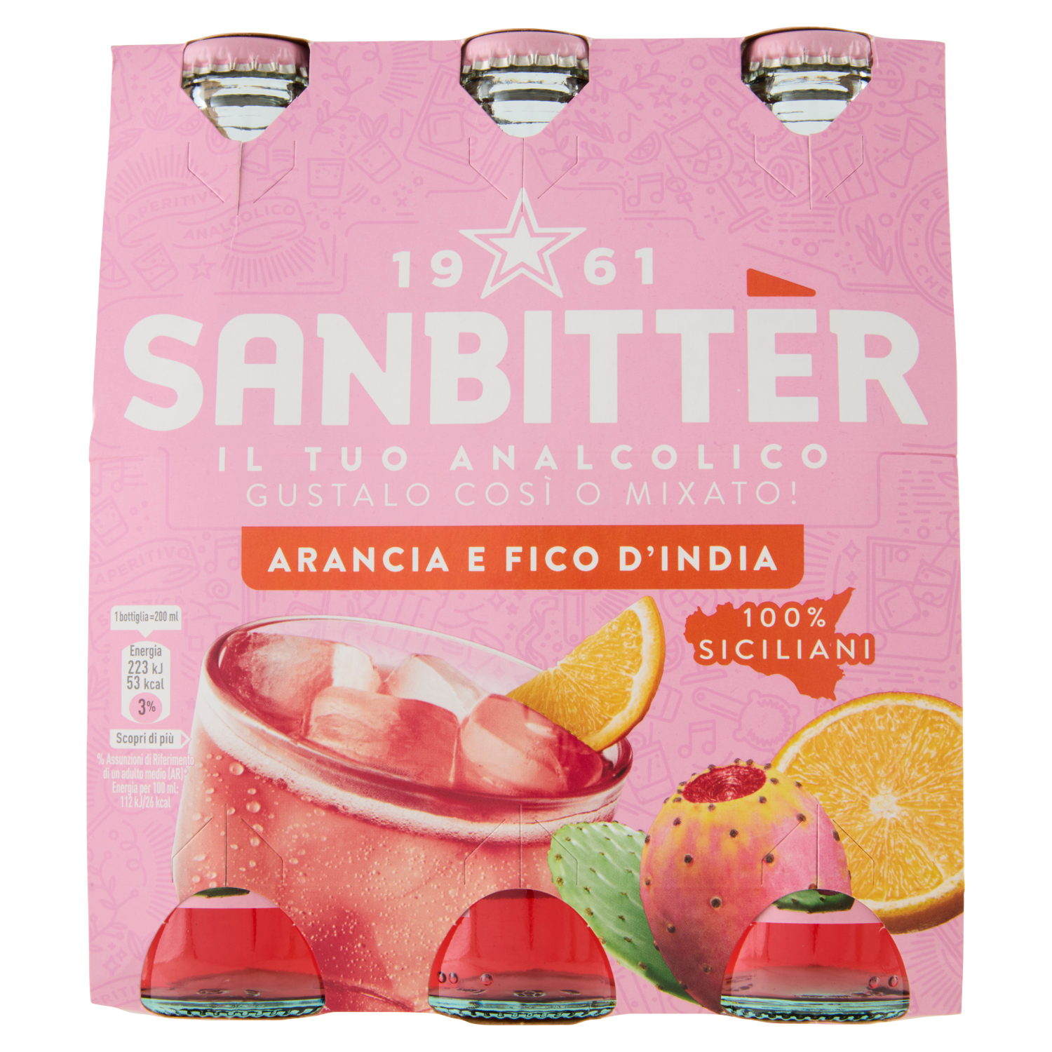 SANBITTER ARANCIA & FICO 600ml (8 in a box)