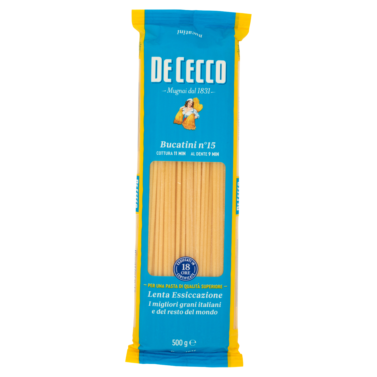 DE CECCO PASTA DI SEMOLA BUCATINI N°15 500g (24 in a box)
