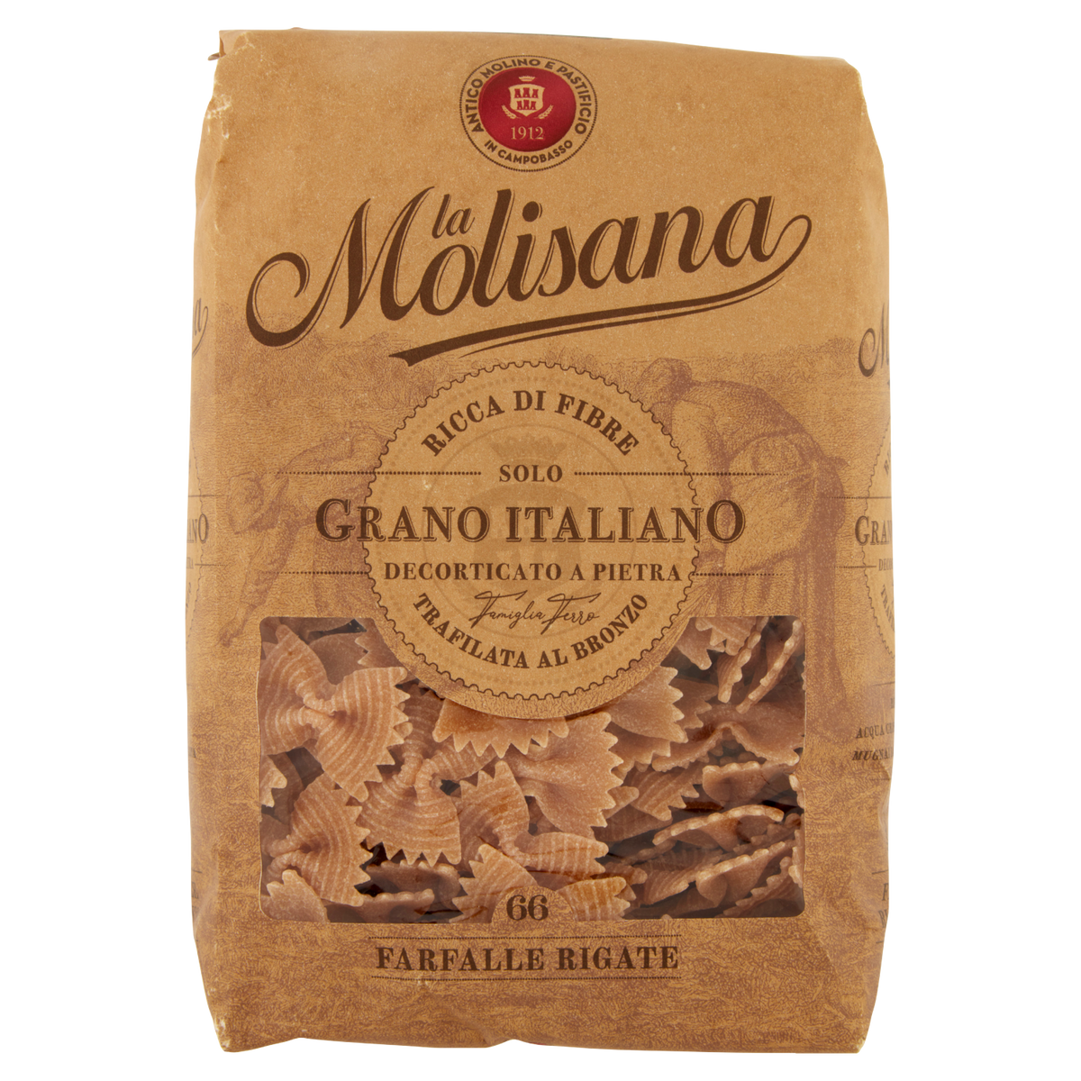 MOLISANA FARFALLE N°66 INTEGRALI 500g (12 in a box)