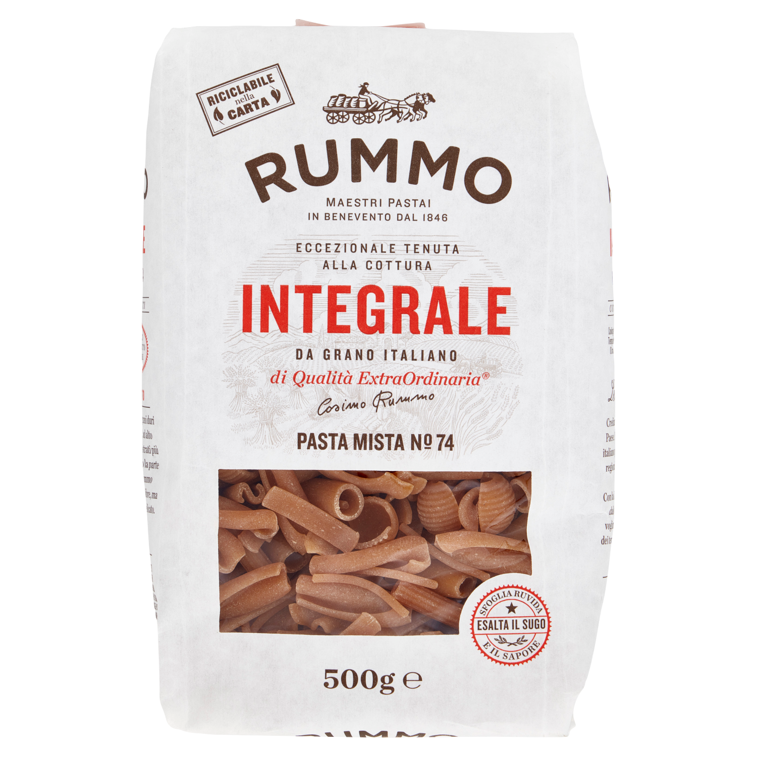RUMMO PASTA MISTA INTEGRALE 500g (16 in a box)