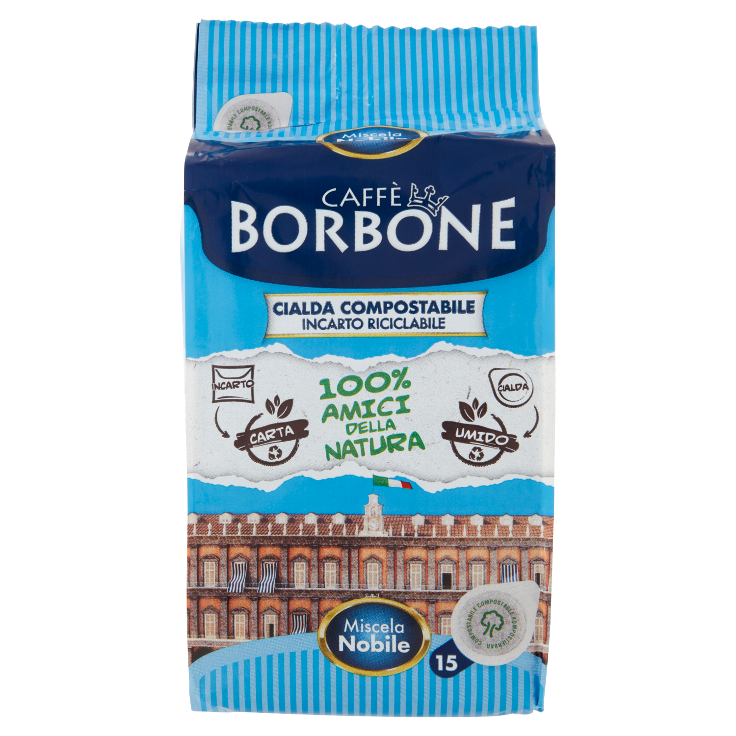 BORBONE CAFFE' BLU 15 CIALDE 108g (8 in a box)