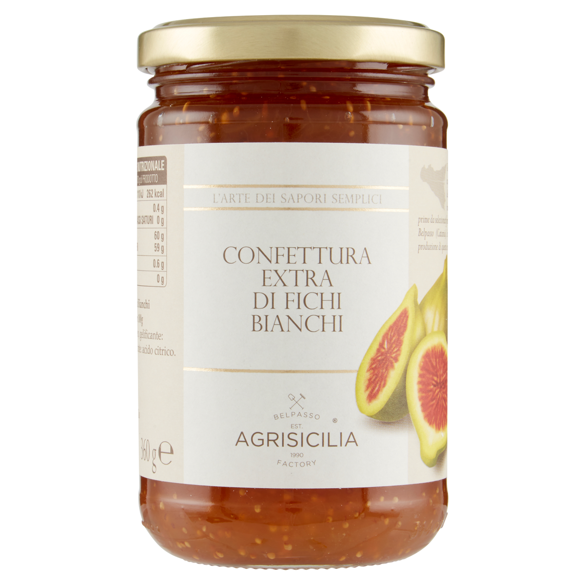 AGRISICILIA CONFETTURA FICHI BIANCHI 360g (6 in a box)