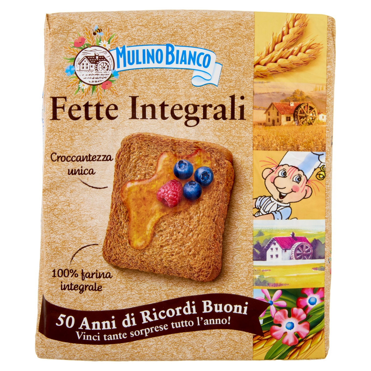 MULINO BIANCO FETTE BISCOTTATE INTEGRALI X40 315g (32 in a box)