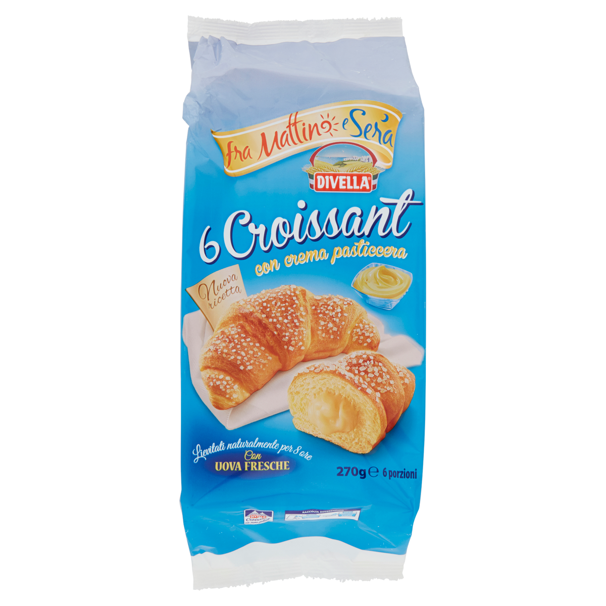 DIVELLA CROISSANT CREMA PASTICCERA 240g (12 in a box)