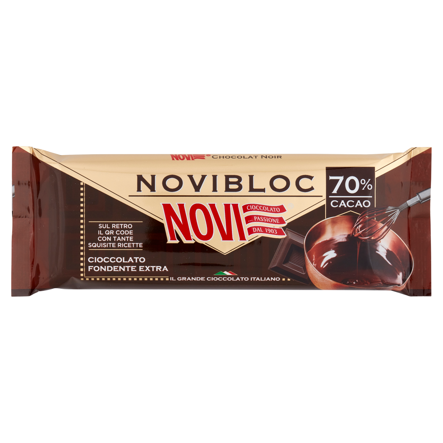 NOVI BLOCK FONDENTE 70% 140g (18 in a box)