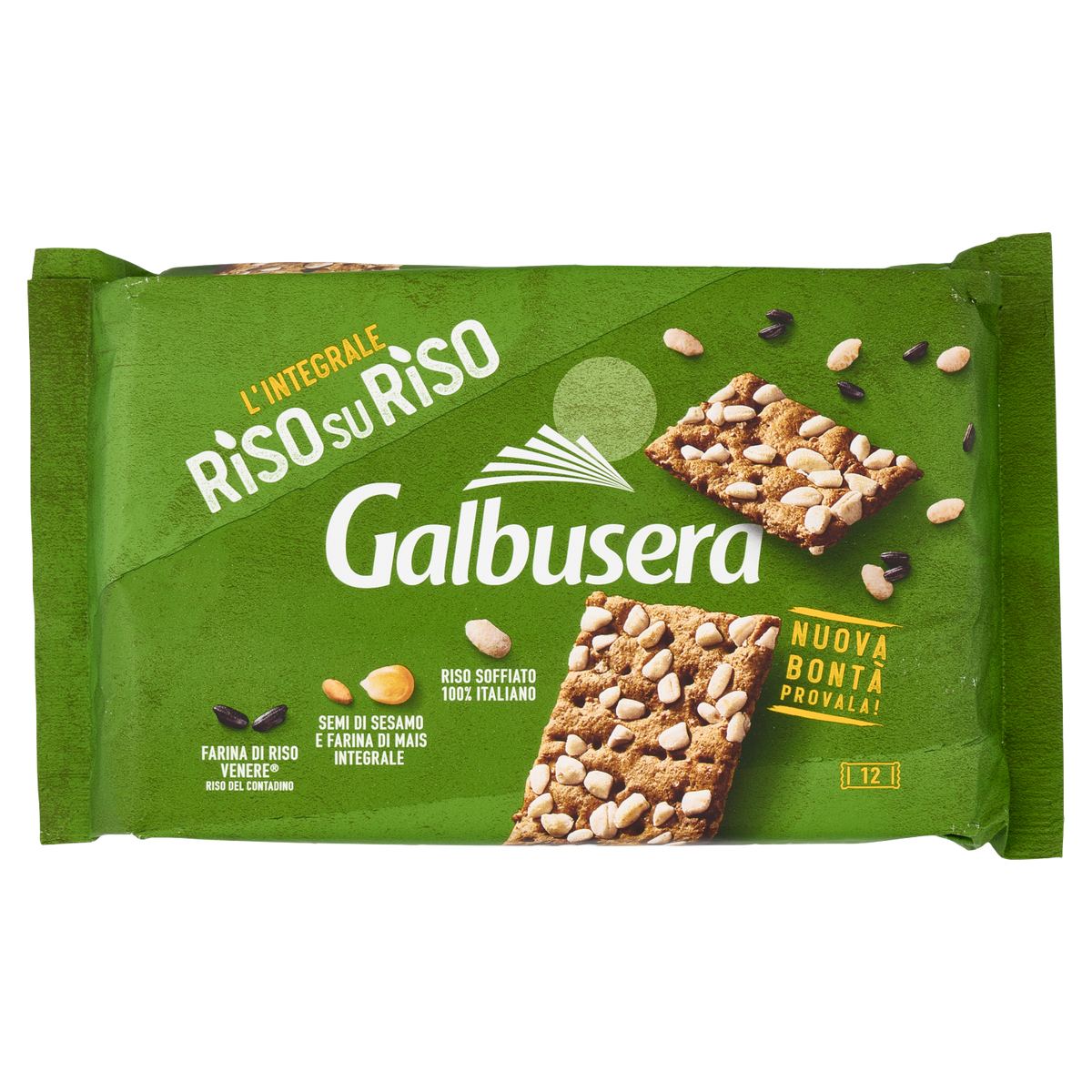 GALBUSERA CRACKER RISOSURISO INTEGRALI 380g (12 in a box)