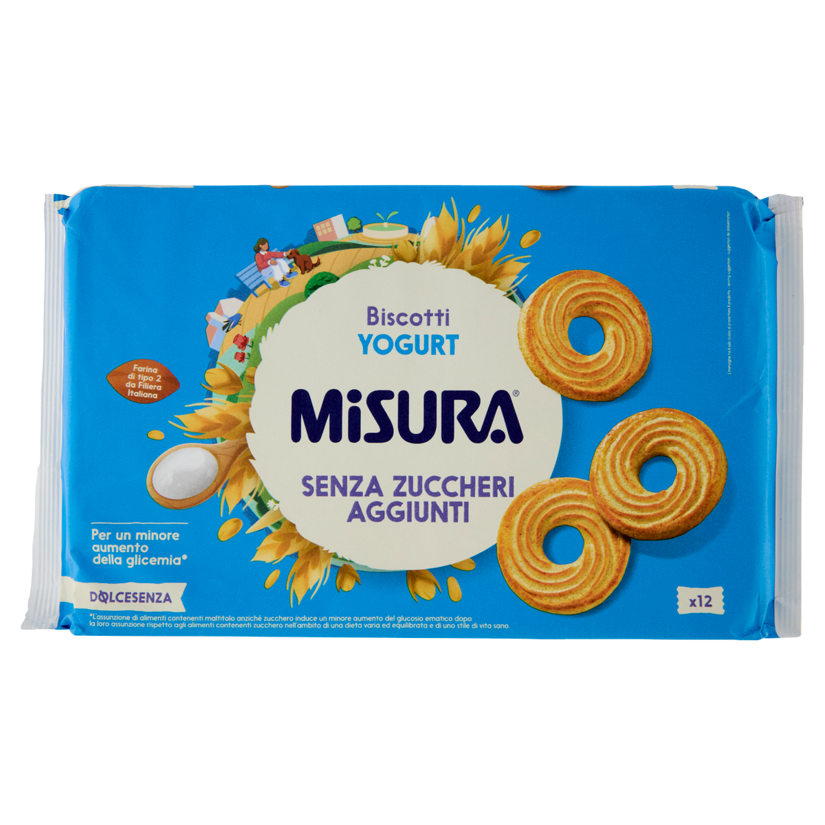MISURA BISCOTTI CON YOGURT no added sugar 400g (12 in a box)