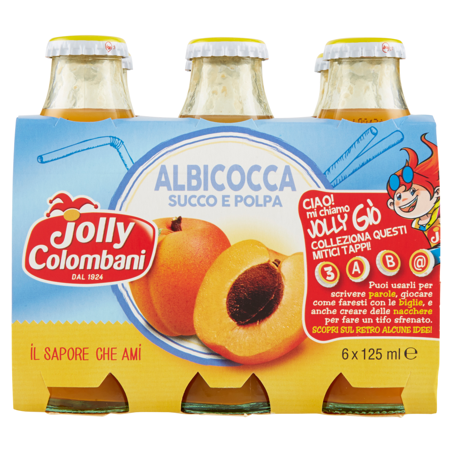 JOLLY COLOMBANI ALBICOCCA SUCCO E POLPA 6 X 125ML 750ml (8 in a box)