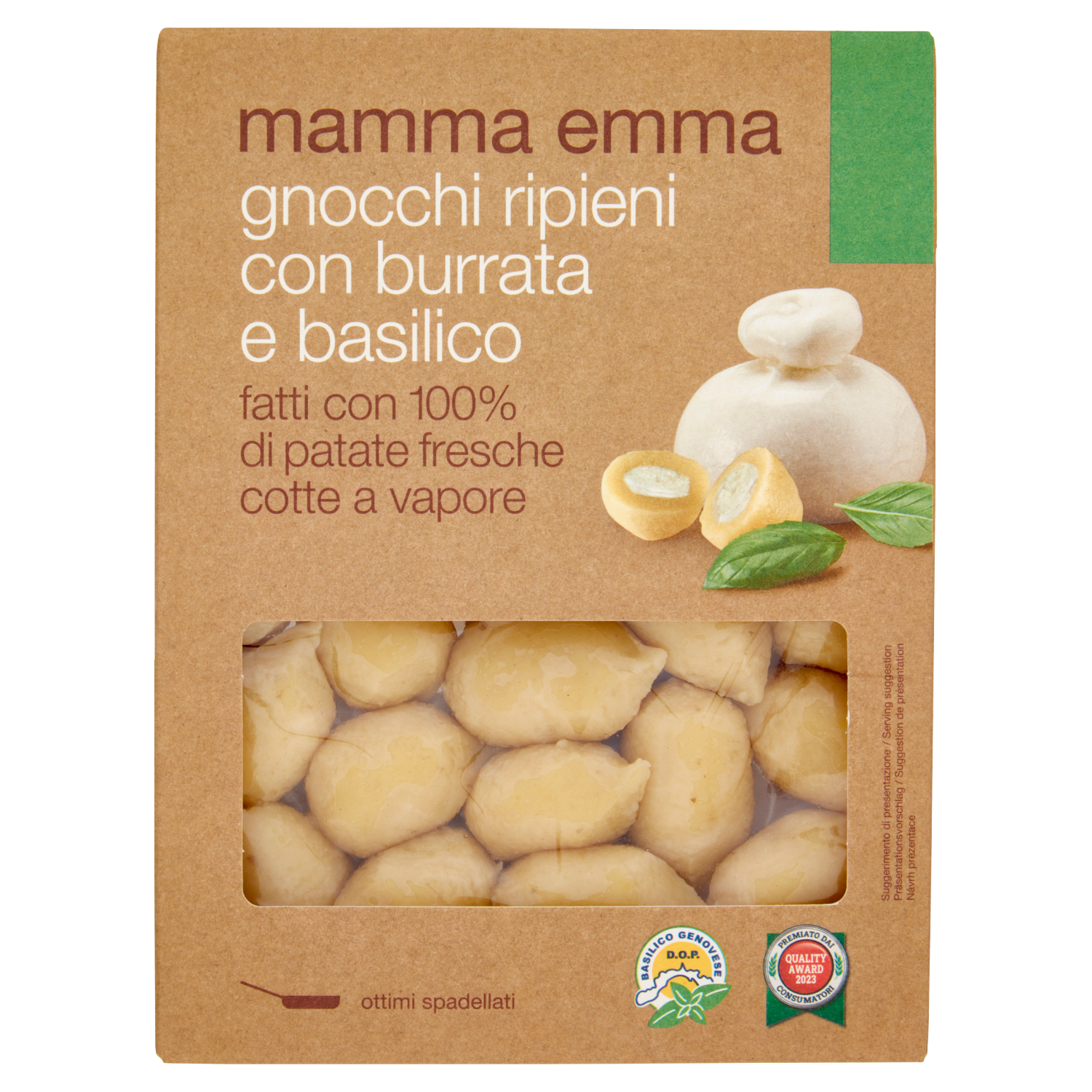 MAMMA EMMA GNOCCHI BURRATA E BASILICO 350g (6 in a box)