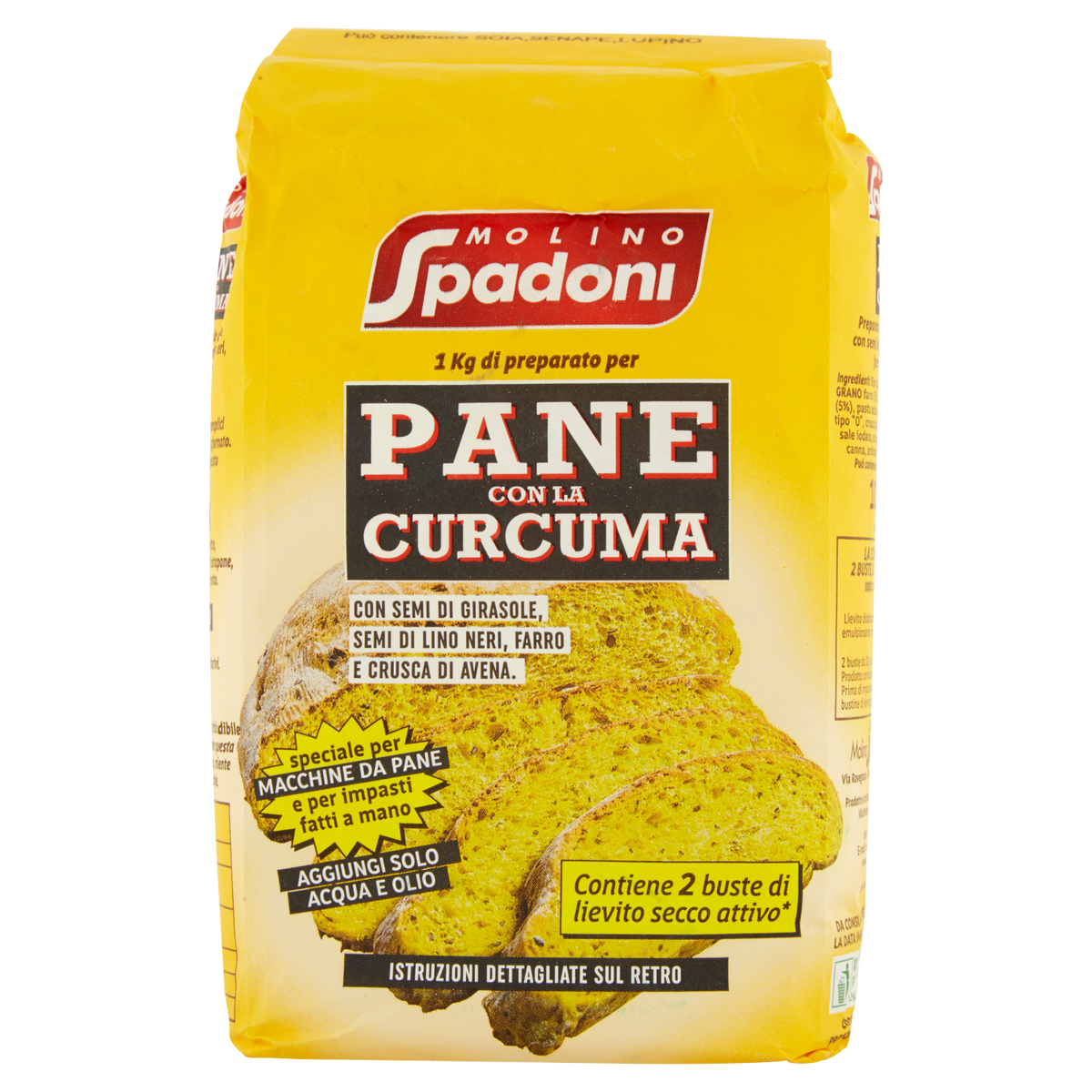 MOLINO SPADONI FARINA PREPARATO PER PANE ALLA CURCUMA 1kg (10 in a box)