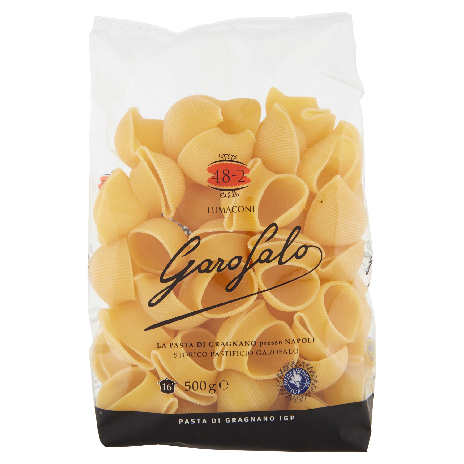 GAROFALO PASTA DI SEMOLA FORMATI SPECIALI LUMACONI 500g (12 in a box)