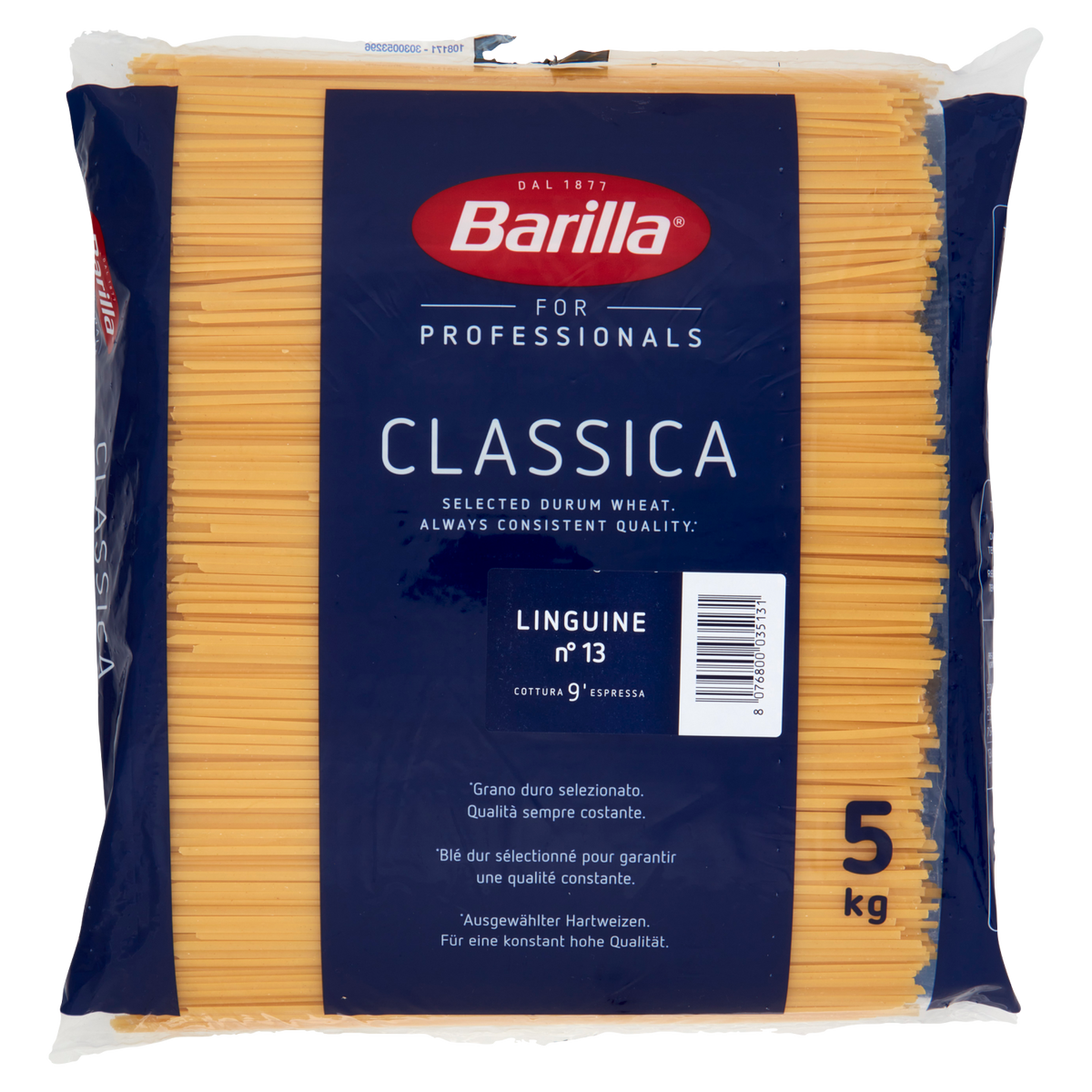 BARILLA PASTA DI SEMOLA LINGUINE N.13 5kg (3 in a box)
