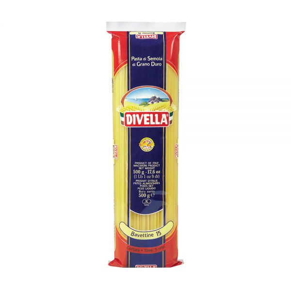 DIVELLA PASTA DI SEMOLA BAVETTINE N.15 500g (36 in a box)