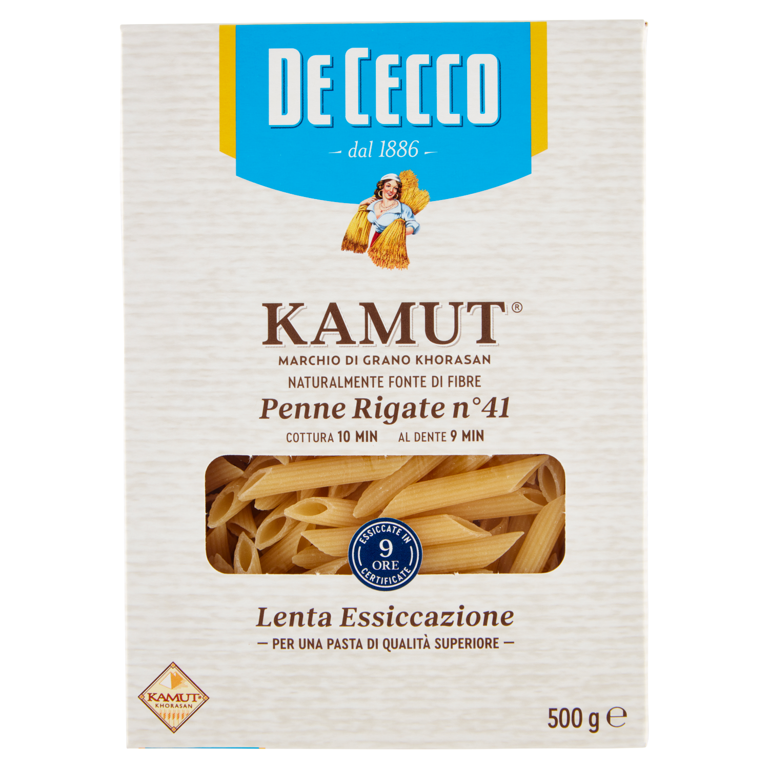 DE CECCO PENNE RIGATE KAMUT 500g (12 in a box)