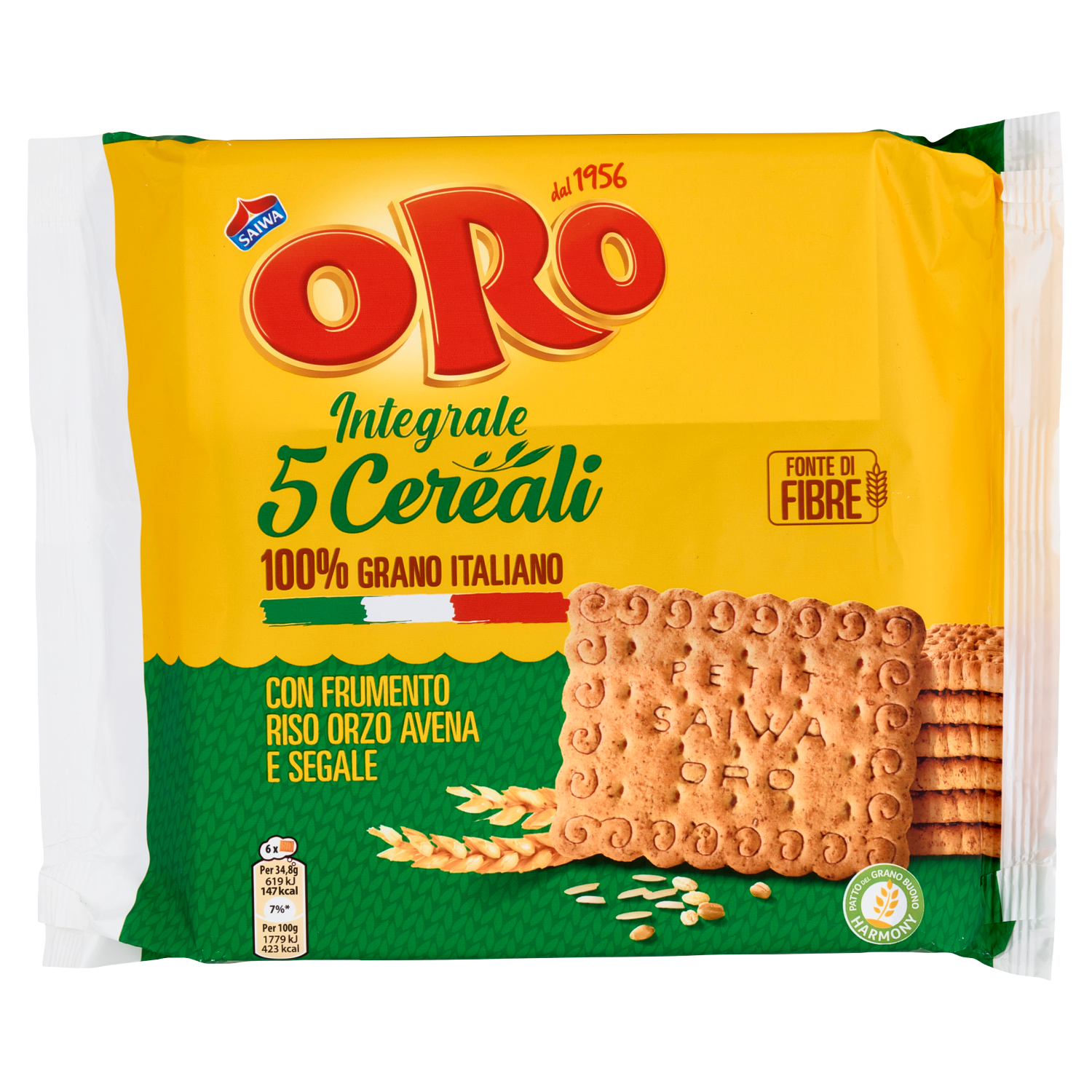 SAIWA ORO BISCOTTI 5 CEREALI 400g (20 in a box)