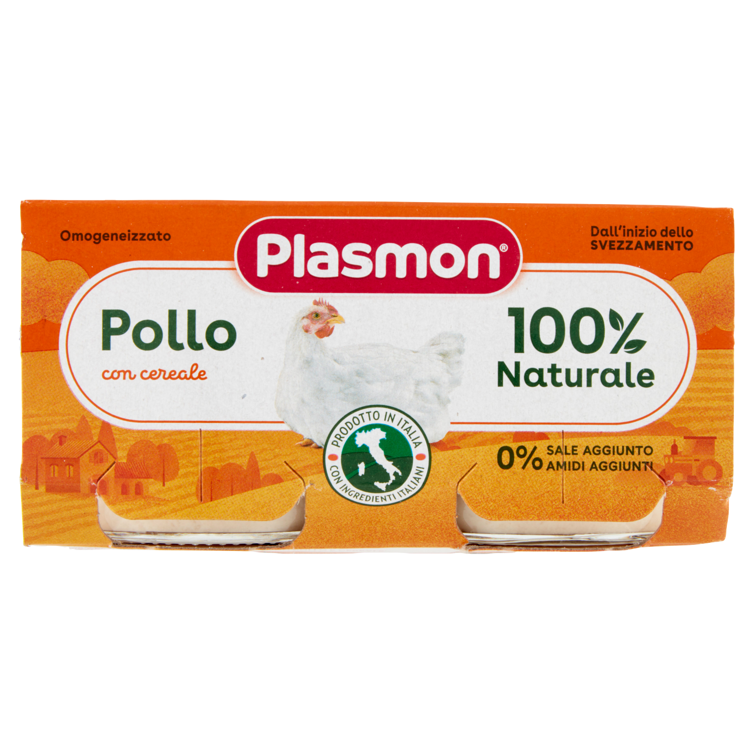 PLASMON OMOGENEIZZATO POLLO 80g X2 160g (12 in a box)