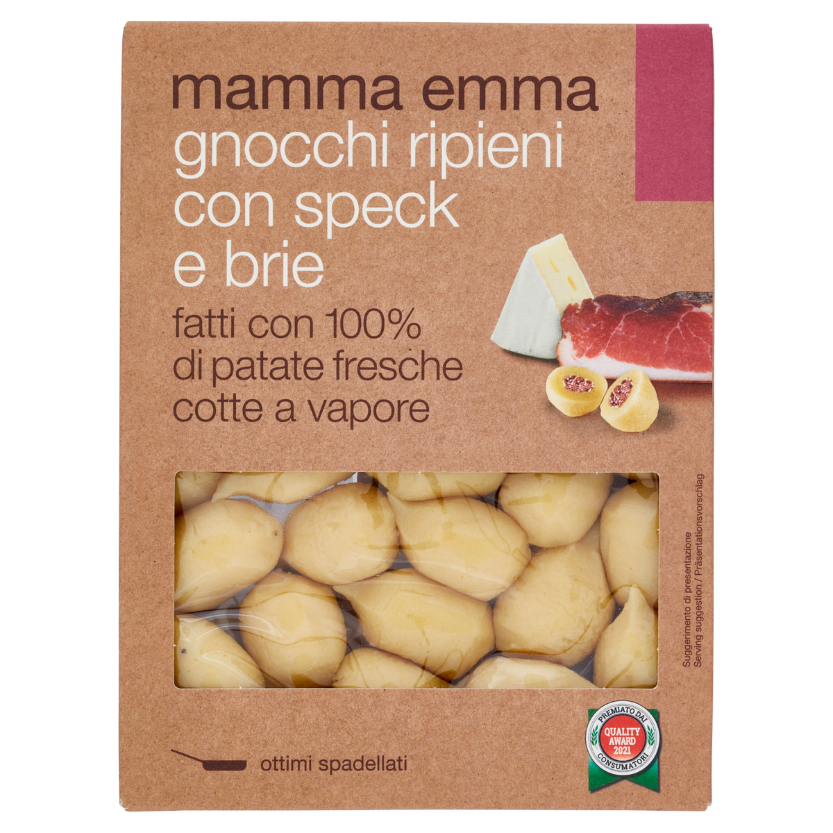 MAMMA EMMA GNOCCHI RIPIENI SPECK E BRIE 350g (6 in a box)