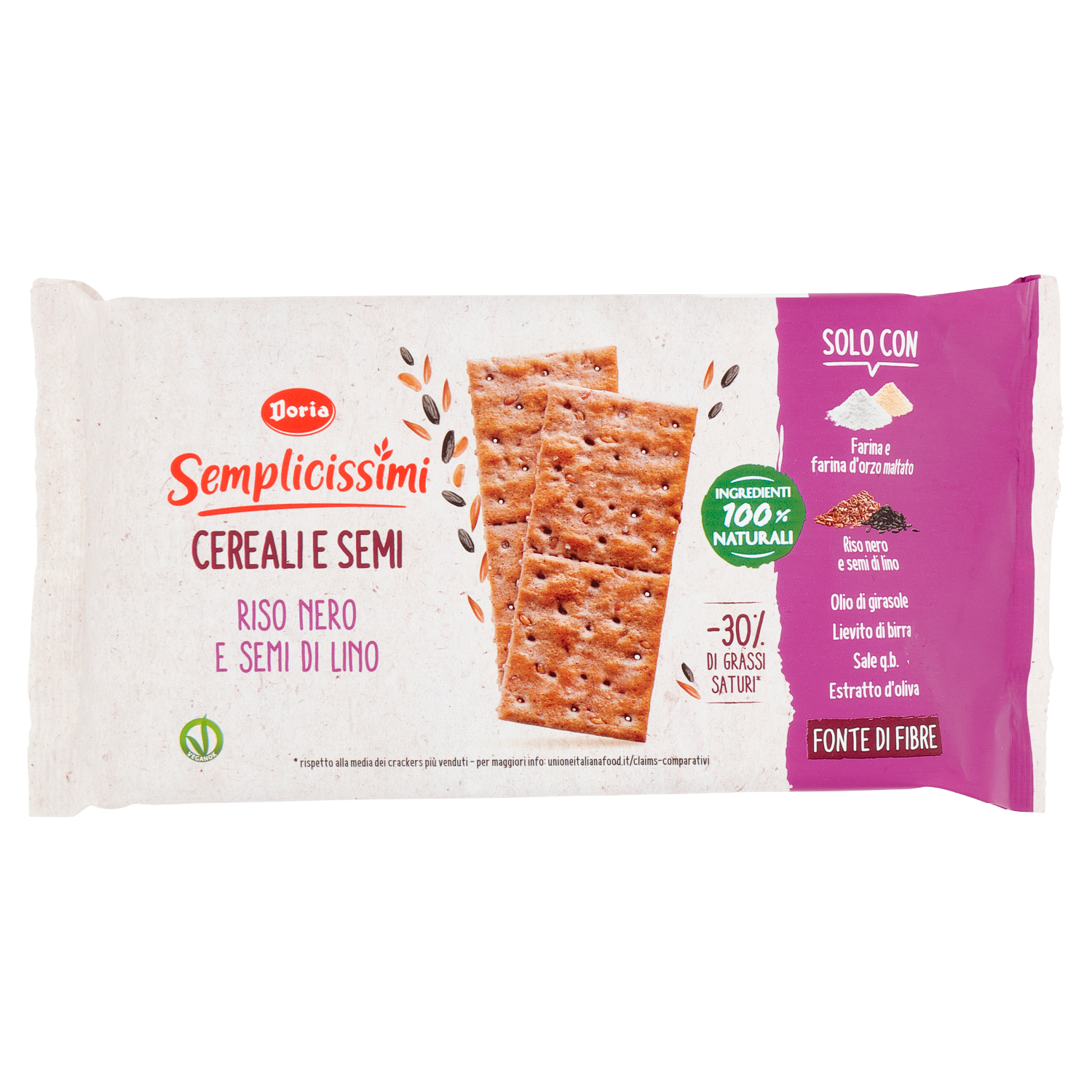 DORIA CRACK.RISO NERO E LINO 245g (12 in a box)