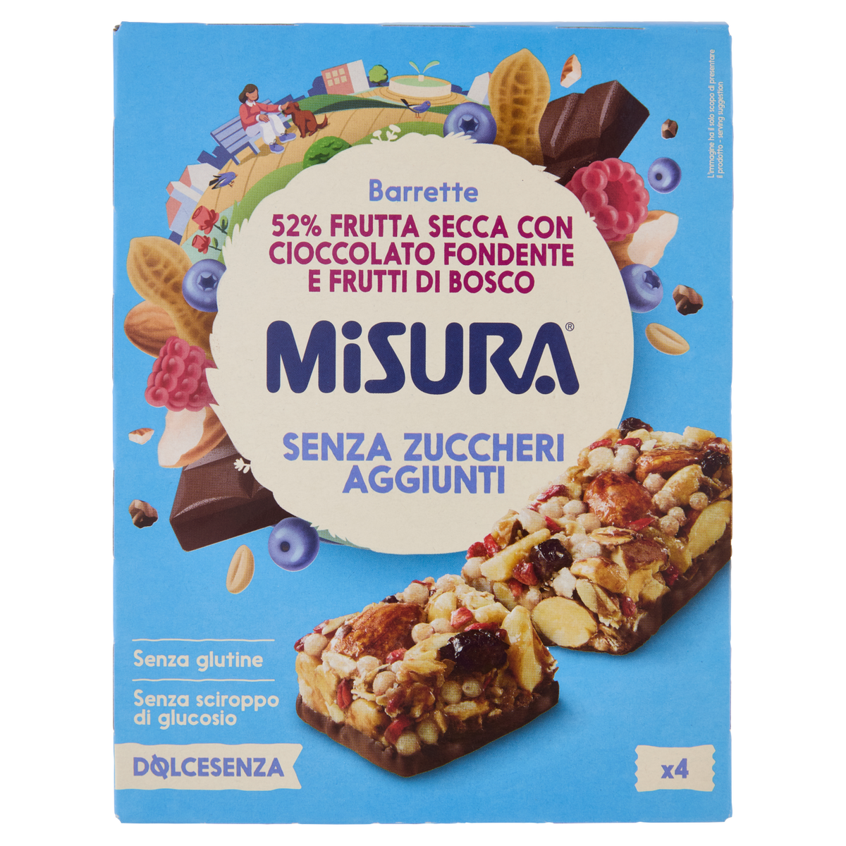MISURA BARRETTE CON FRUTTA SECCA no added sugar 120g (10 in a box)