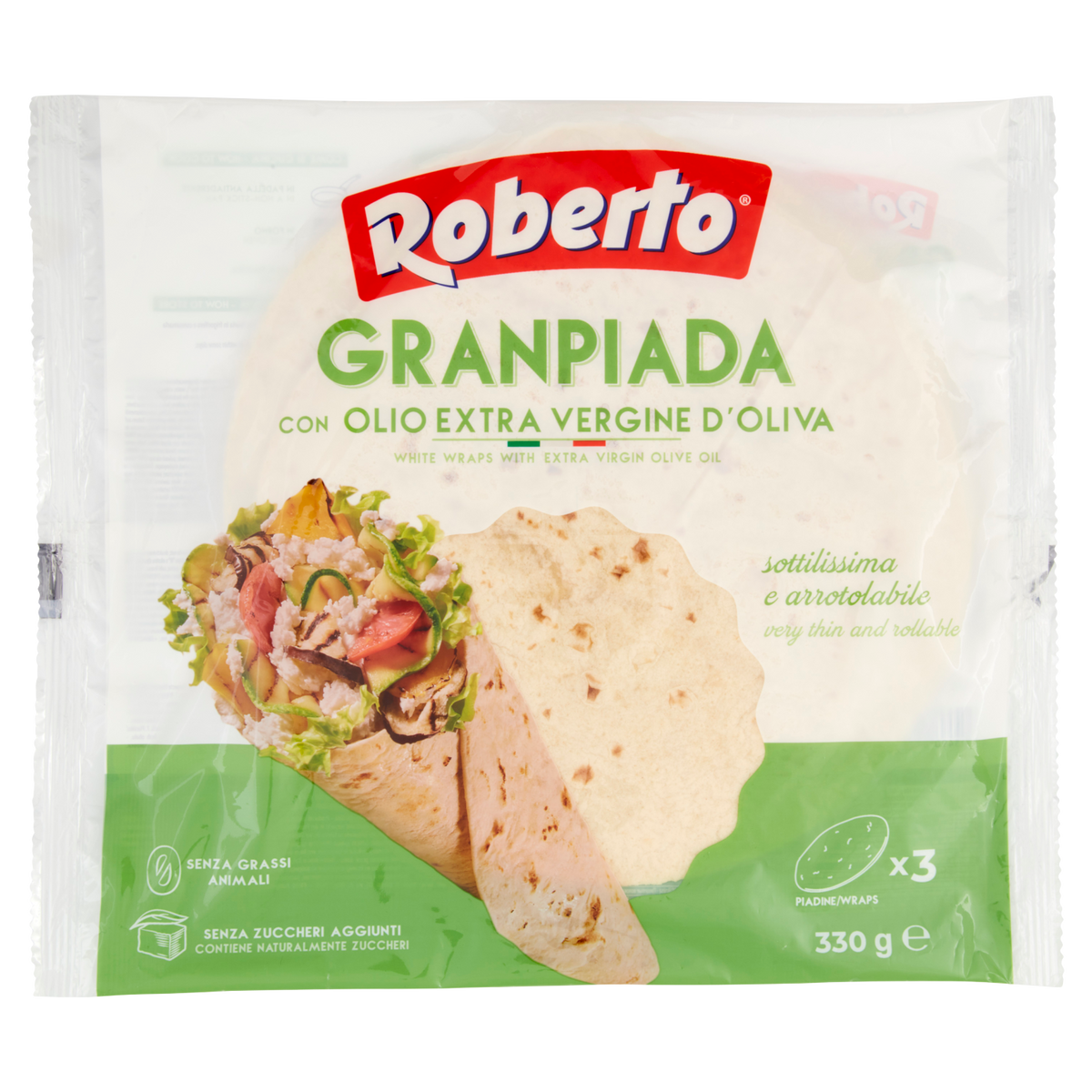 ROBERTO GRAN PIADA OLIO EXTRAVERGINE 330g (10 in a box0