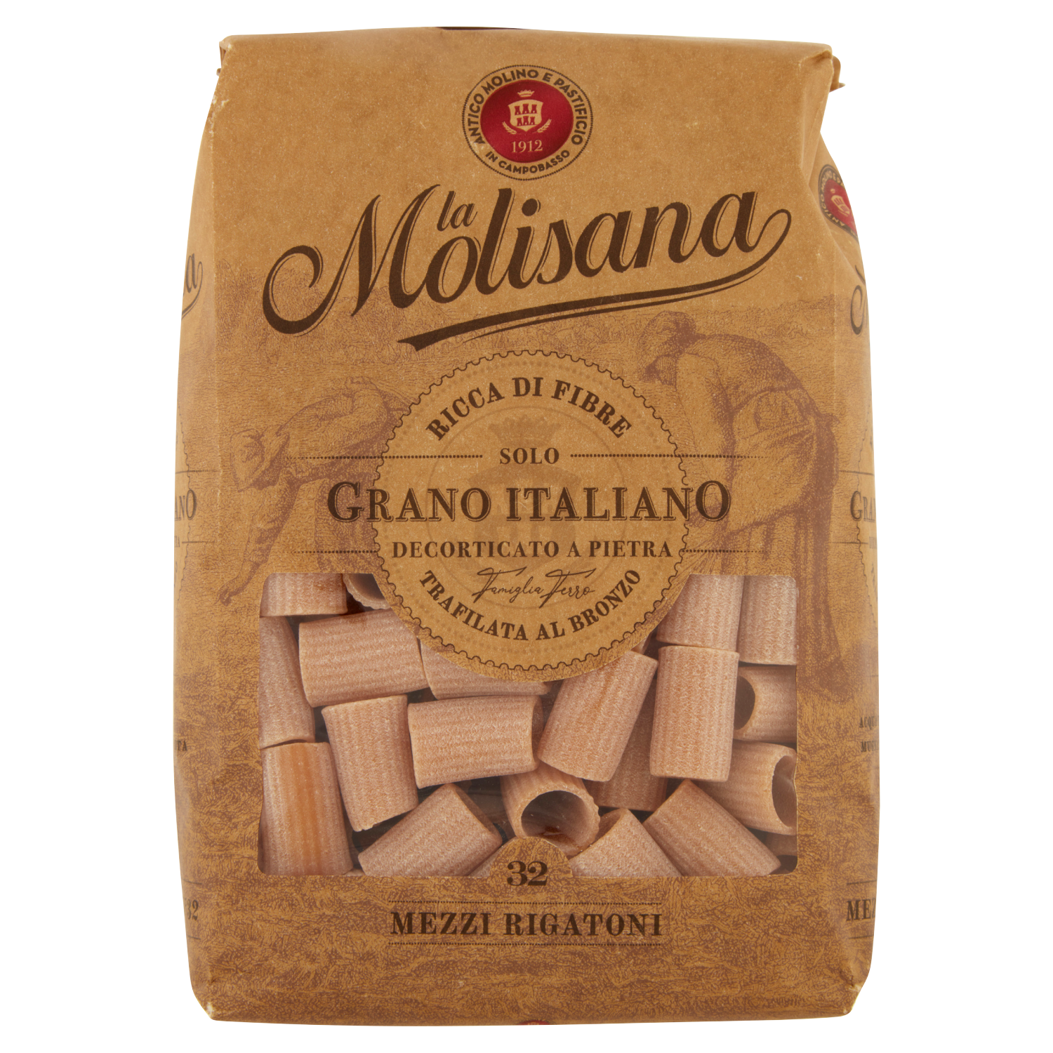 MOLISANA MEZZI RIGATONI INTEGRALI 500g (12 in a box)