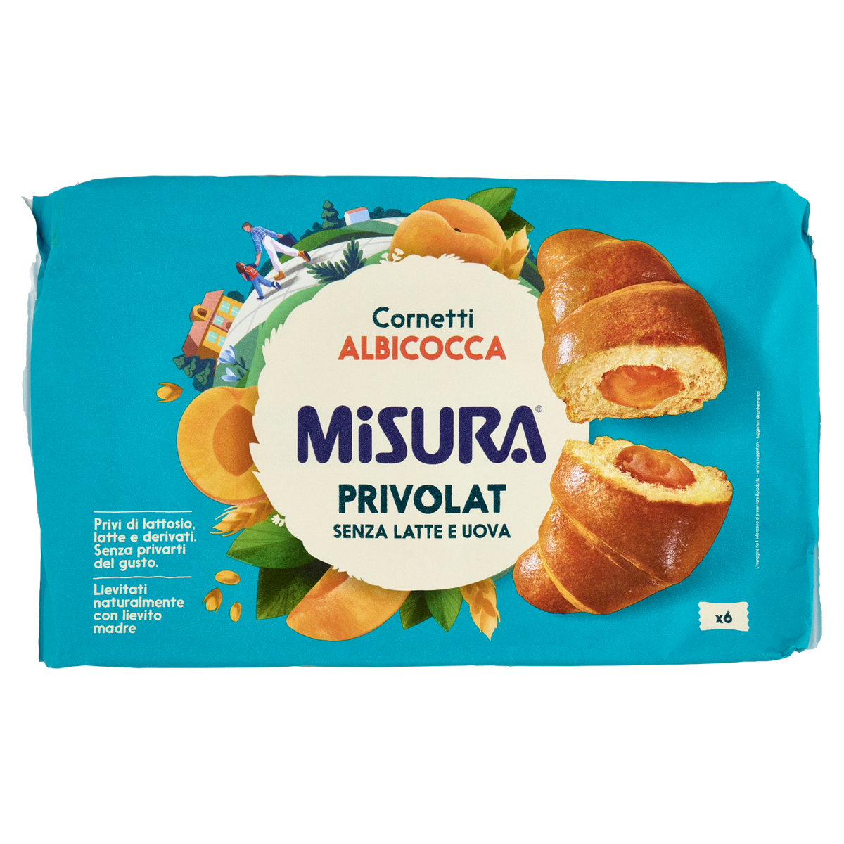MISURA CORNETTI no added sugar no mlk and egg ALBICOCCA X6 290g