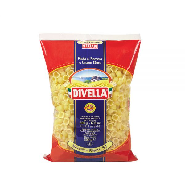 DIVELLA PASTA DI SEMOLA NOCELLINE RIGATE 500g(24 in a box)