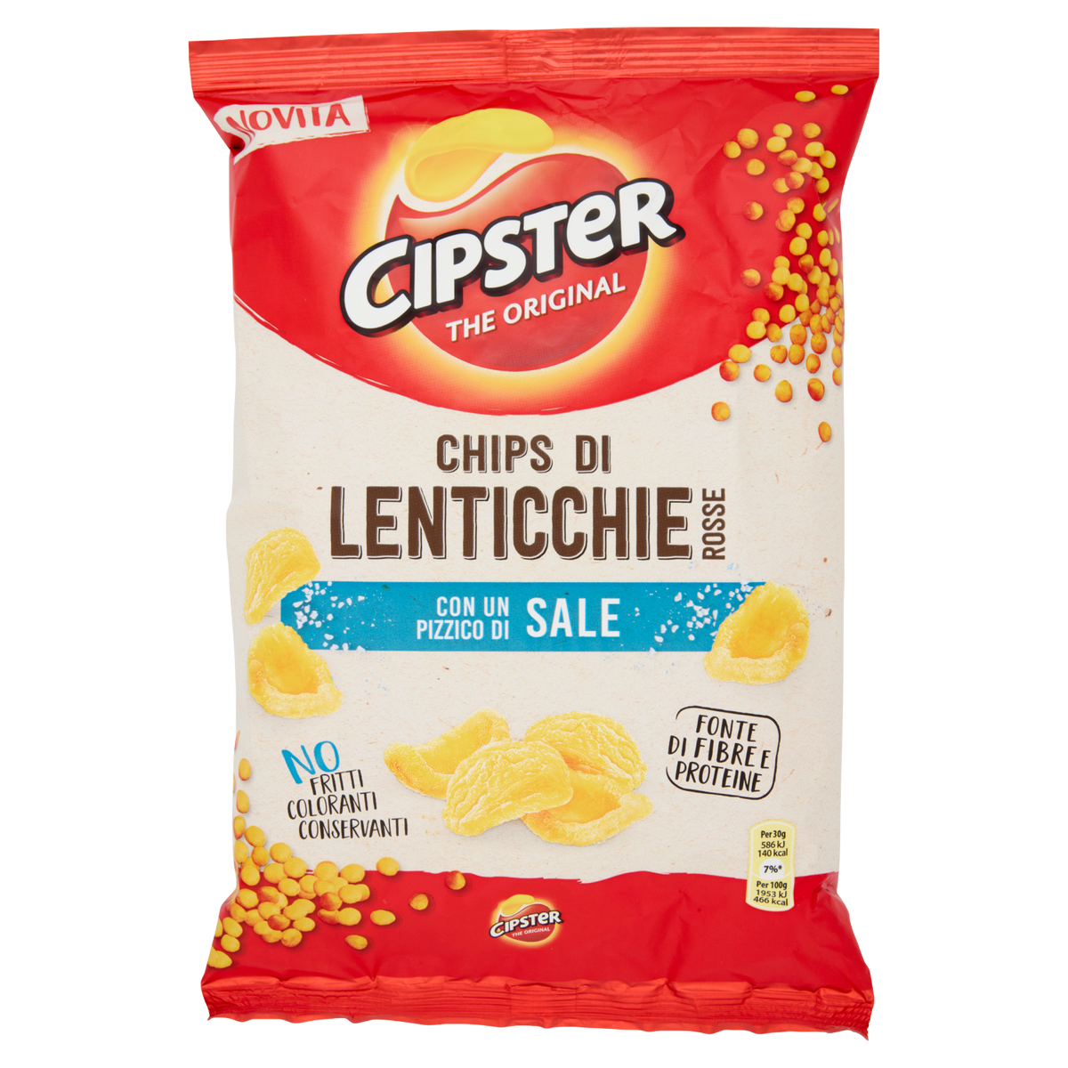 CIPSTER CHIPS DI LENTICCHIE 80g (16 in a box)