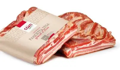 PANCETTA AFFUMICATA BACON A META' COATI APPROX 1.5 KG PER KG