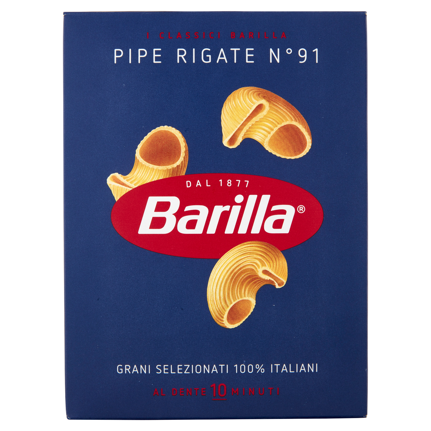 BARILLA PASTA DI SEMOLA PIPE RIGATE N.91 500g (24 in a box)