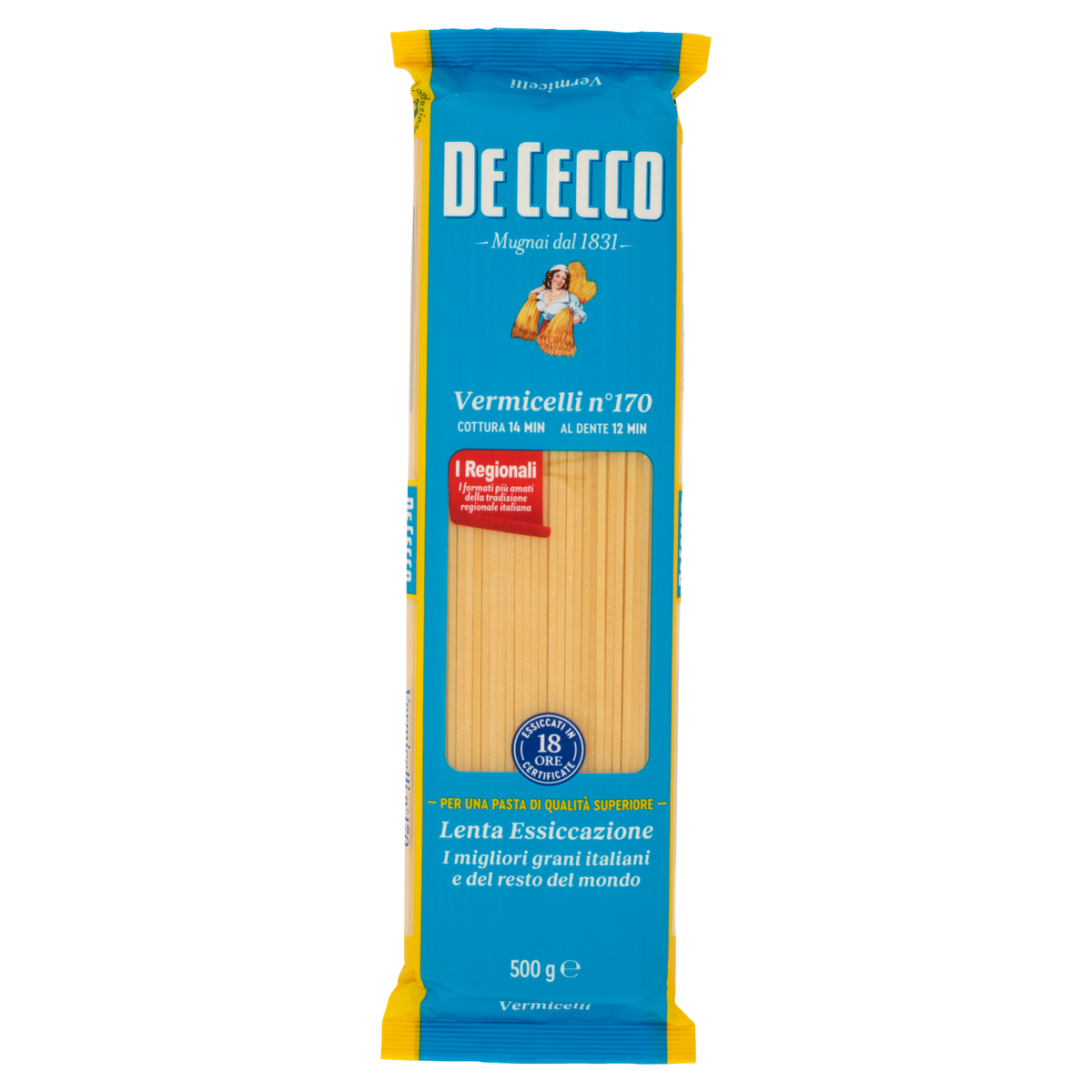 DE CECCO PASTA DI SEMOLA VERMICELLI N°170 500g (24 in a box)