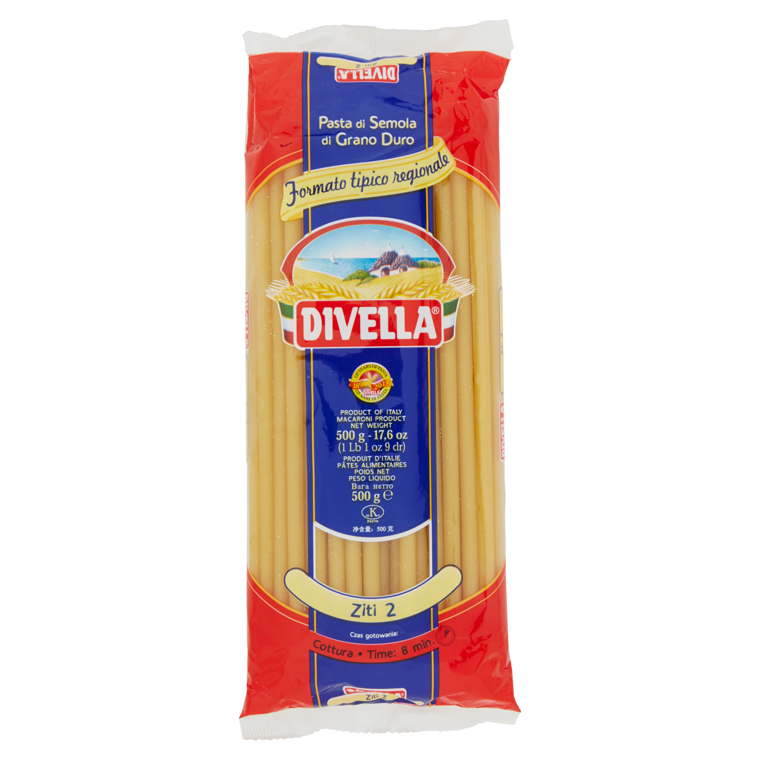 DIVELLA FORMATI SPECIALI ZITI 500g (24 in a box)