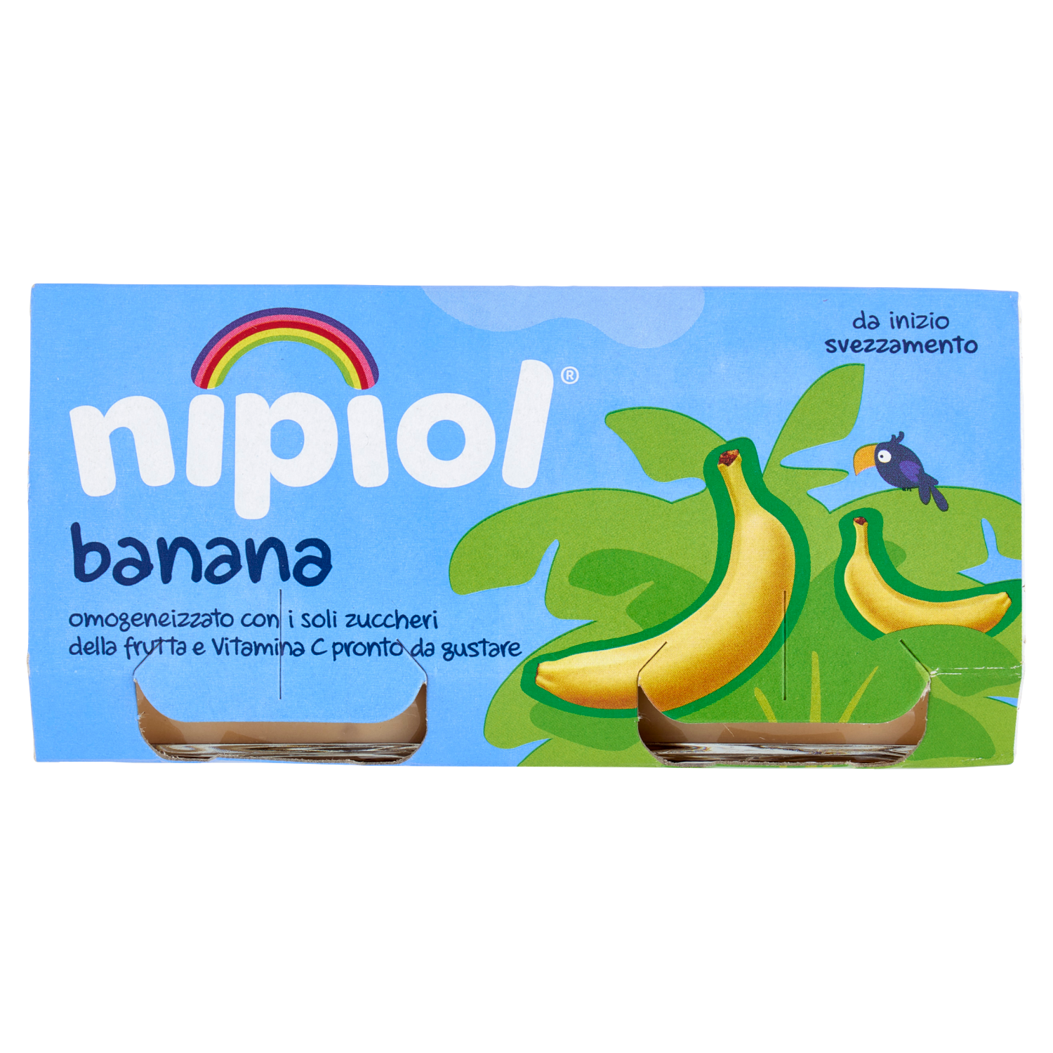 NIPIOL OMOGENEIZZATO ALLA FRUTTA banana and apple 80gX2 160g (12 in a box)