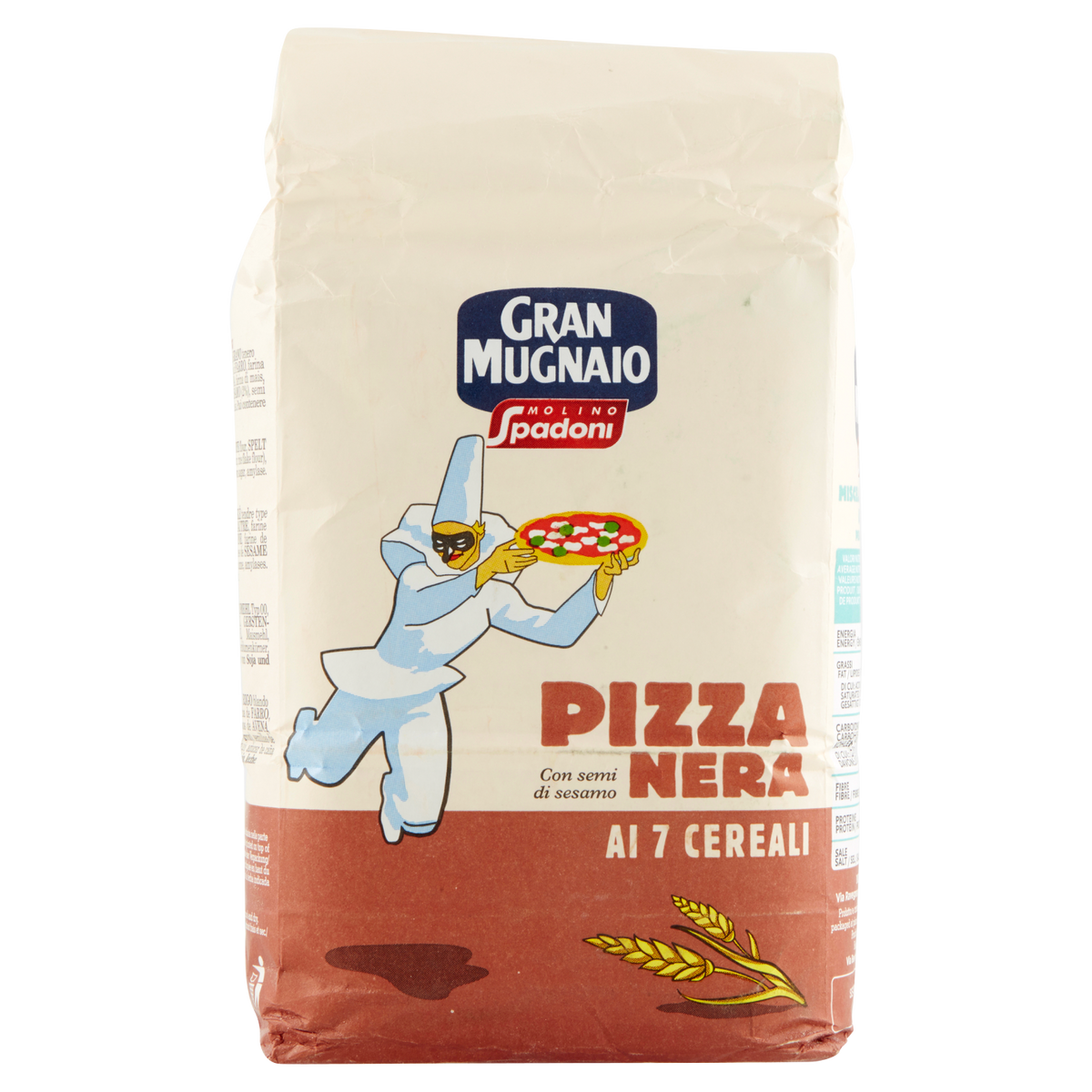 MOLINO SPADONI FARINA PER PIZZA NERA AI 7 CEREALI 1kg (10 in a box)