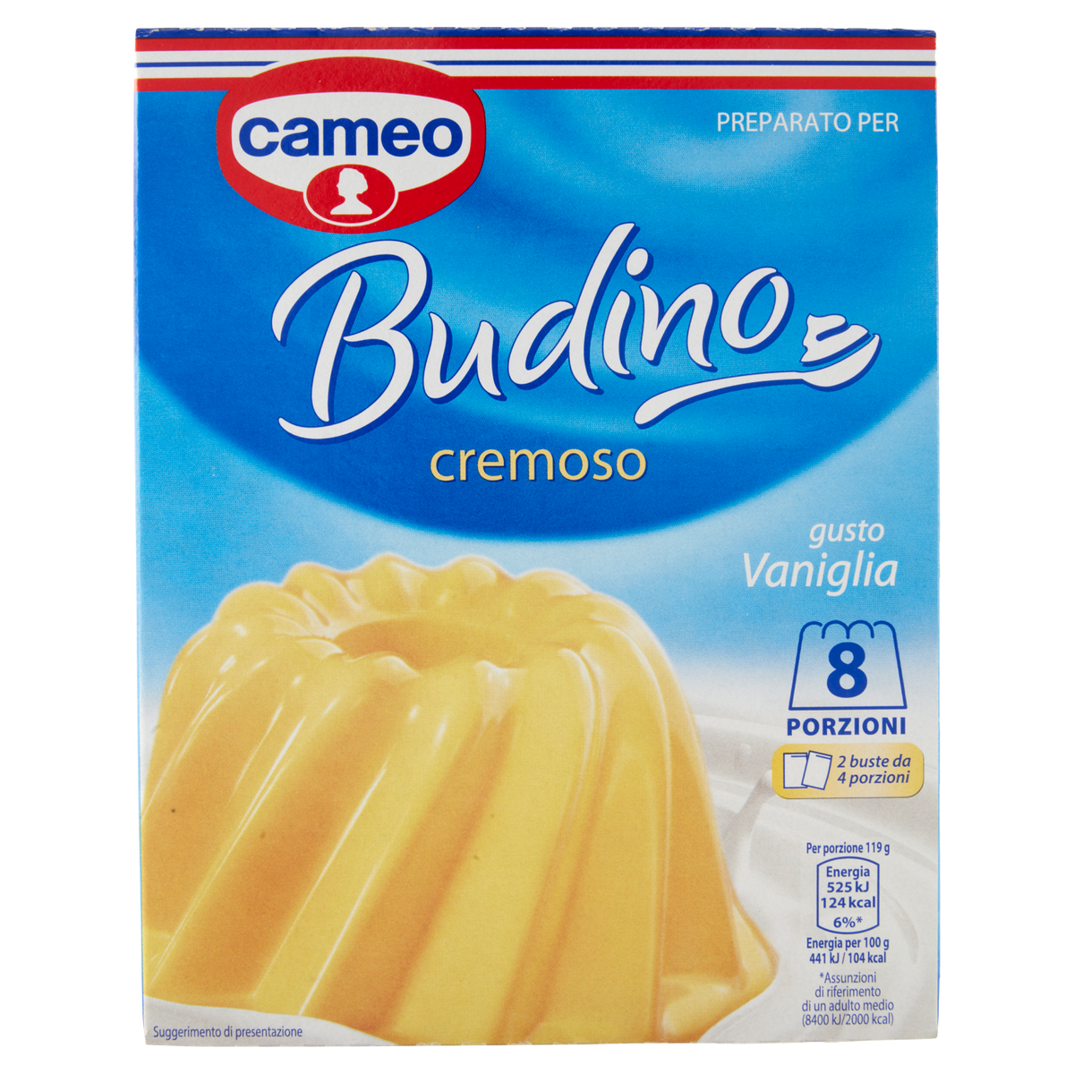 CAMEO BUDINO VANIGLIA 140g (8 in a box)