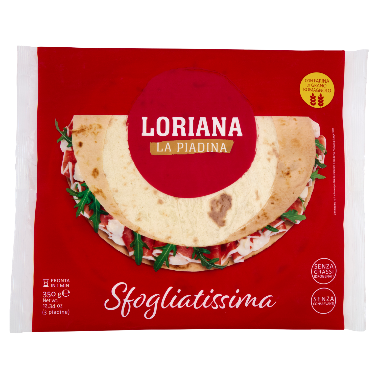 LORIANA PIADA SFOGLIATA 350g (15 in a box)