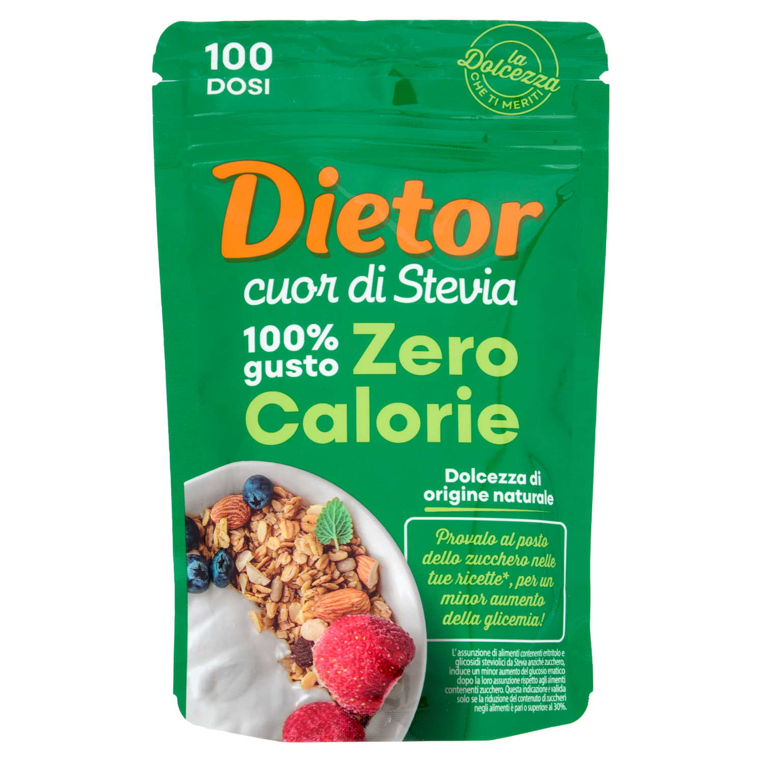 DIETOR CUOR DI STEVIA FUSO 150g (12 in a box)