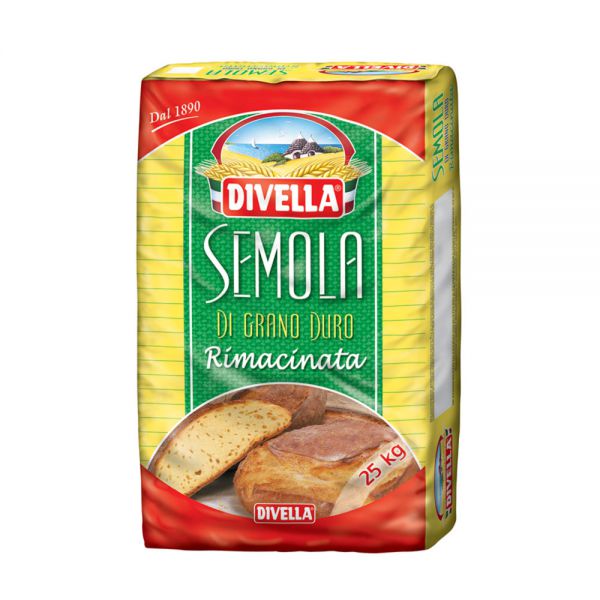 DIVELLA SEMOLA RIMACINATA 25kg (single bag)