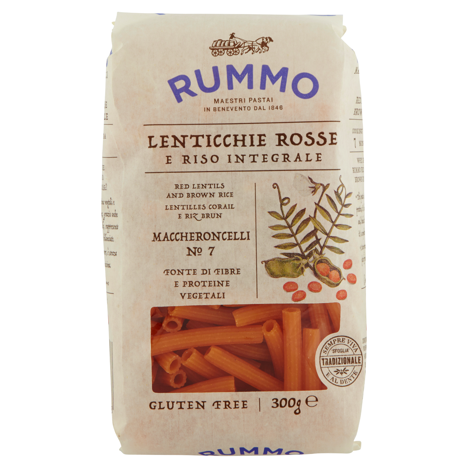 RUMMO MACCHERONCELLI RIGATI N.7 LENTA LAVORAZIONE 300g(16 in a box)