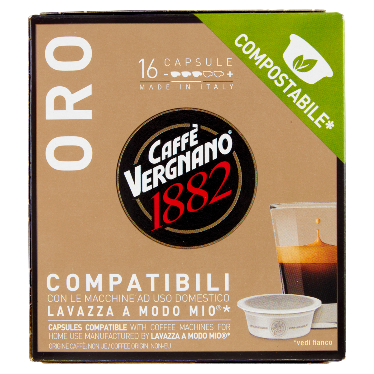 CAFFE VERGNANO ORO 16CAPSULE 120 PZ (6 in a box)