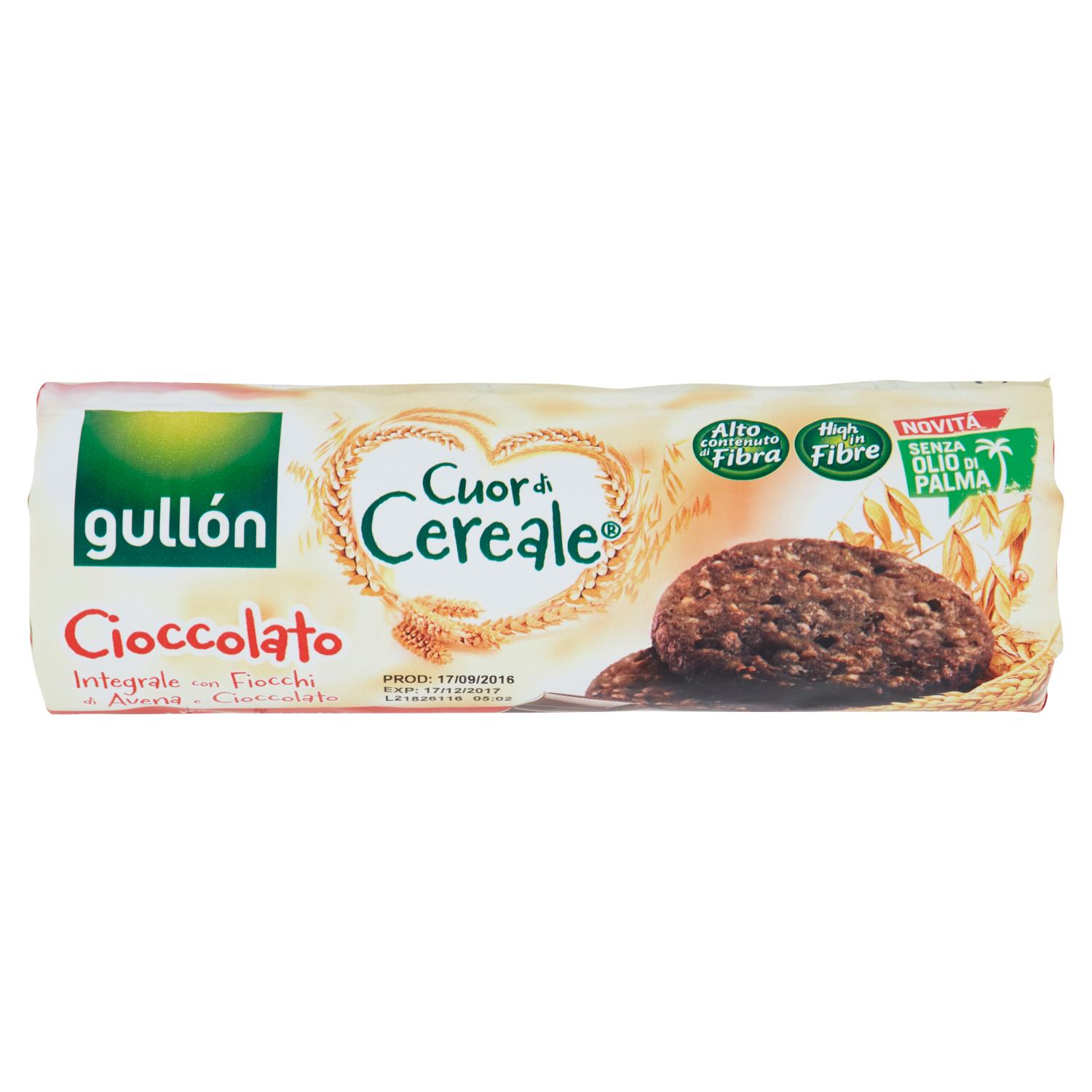 GULLON CUOR DI CEREALE CIOCCOLATO 280g (16 in a box)