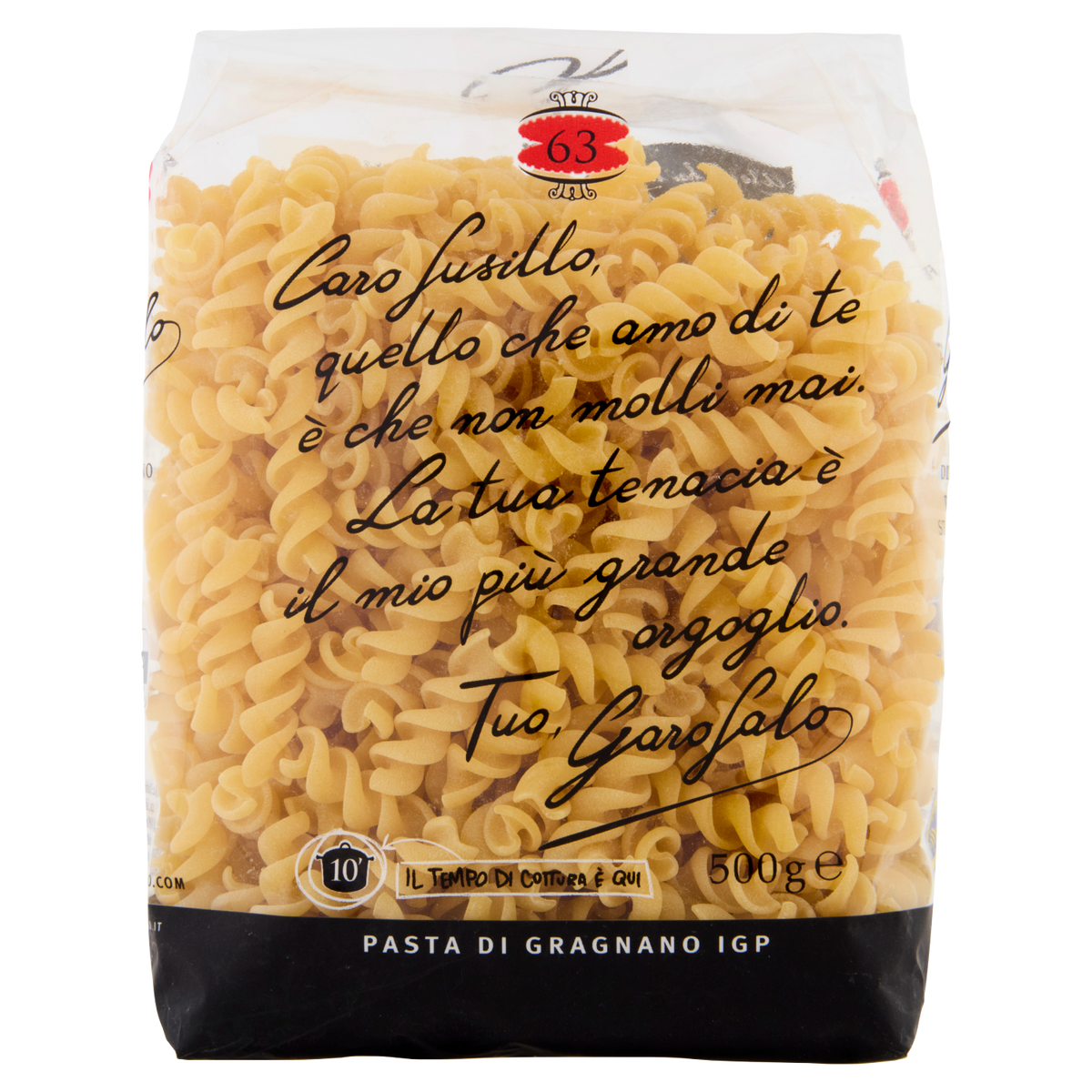 GAROFALO PASTA DI SEMOLA FUSILLI 500g(16 in a box)