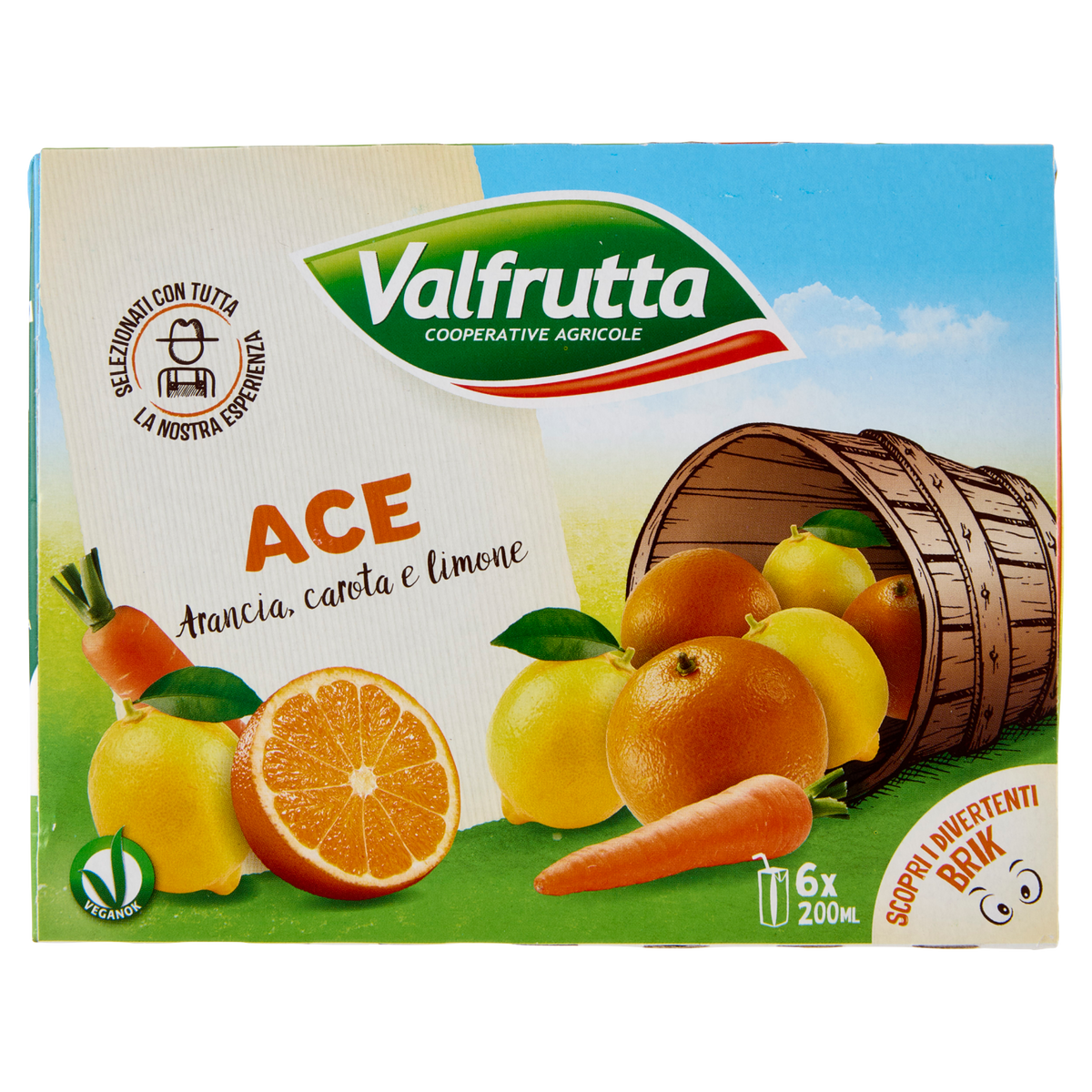 VALFRUTTA SUCCO ACE 200ml X6 (4 in a box)