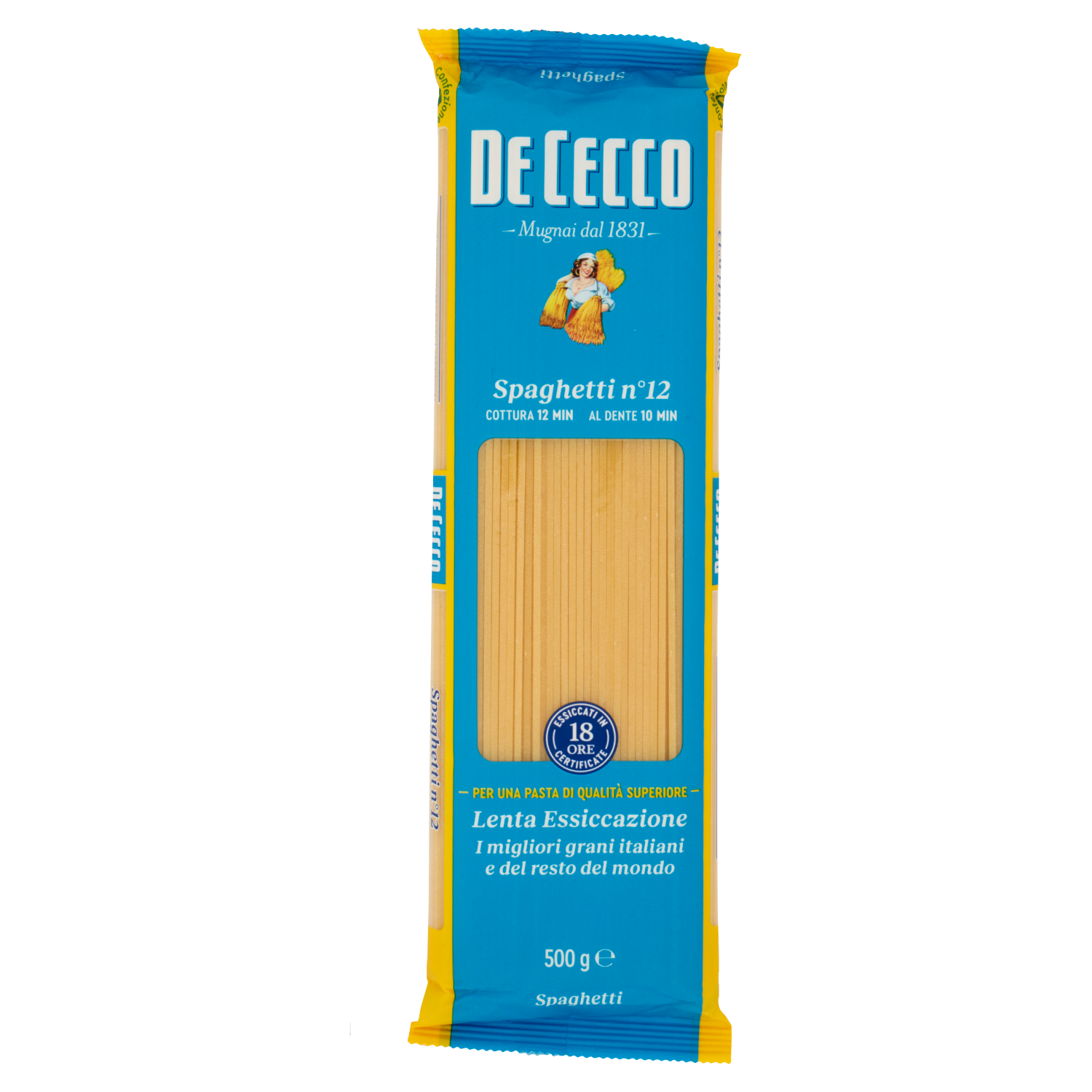 DE CECCO PASTA DI SEMOLA SPAGHETTI N°12 500g (24 in a box)