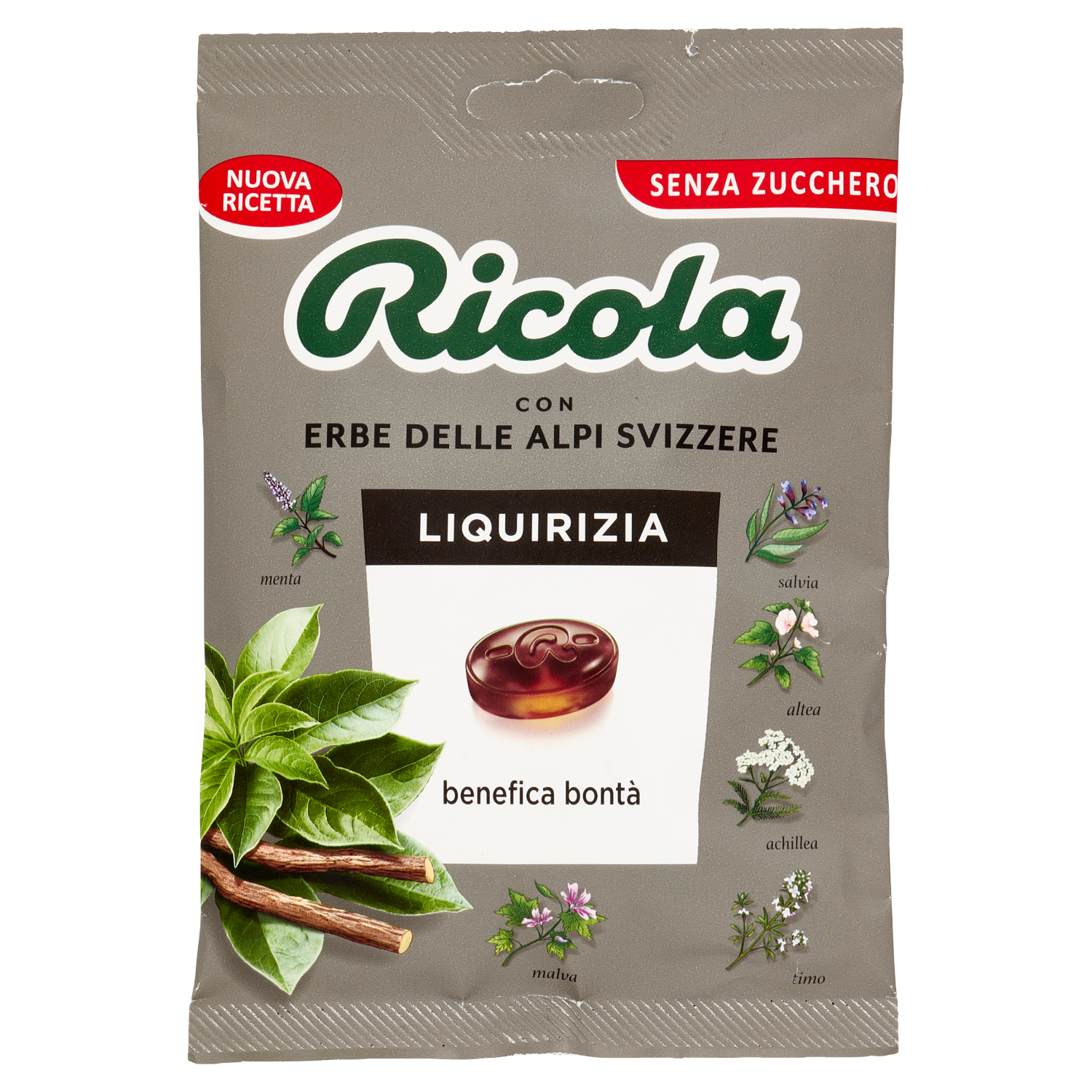 RICOLA CARAMELLE LIQUIRIZIA 70g (12 in a box)