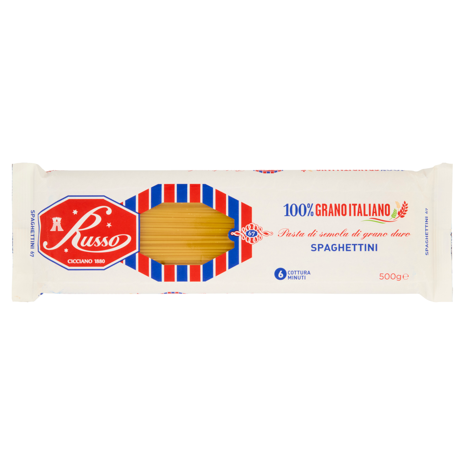 RUSSO PASTA DI SEMOLA SPAGHETTINI 500g (24 in a box)