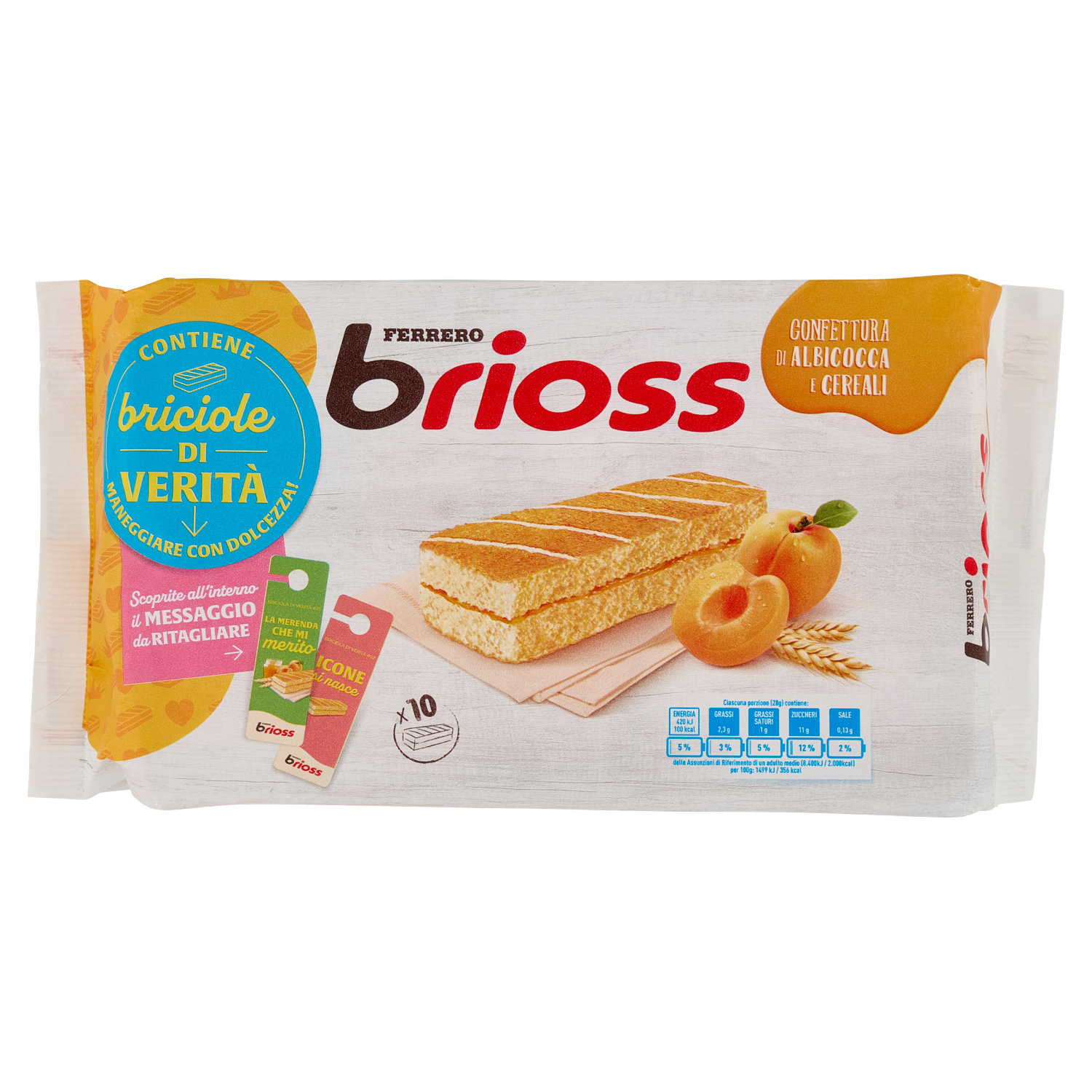 KINDER BRIOSS ALBICOCCA X10 280g (12 in a box)
