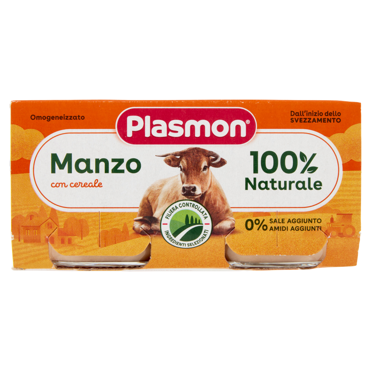 PLASMON OMOGENEIZZATO MANZO 80g X2 160g (12 in a box)