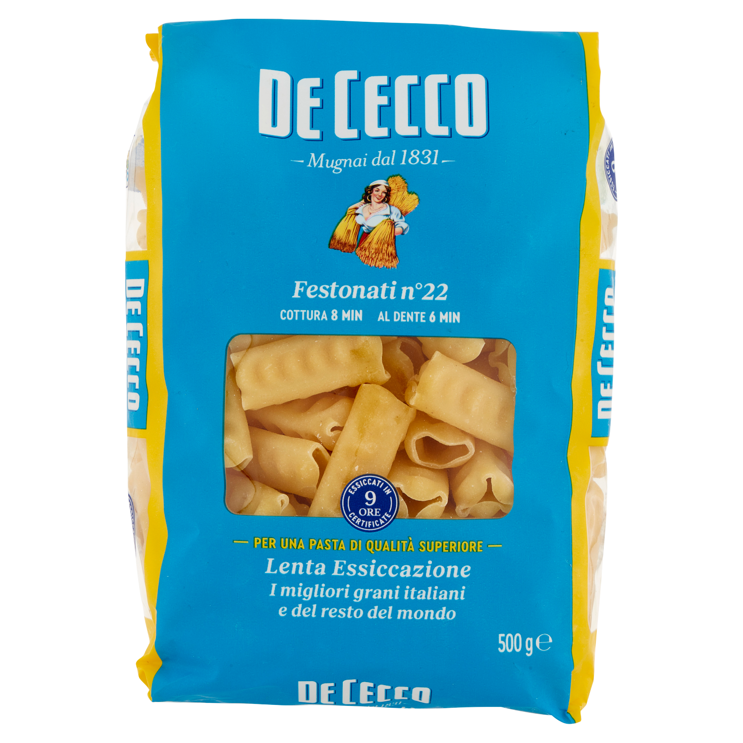 DE CECCO PASTA DI SEMOLA FESTONATI 500g (24 in a box)