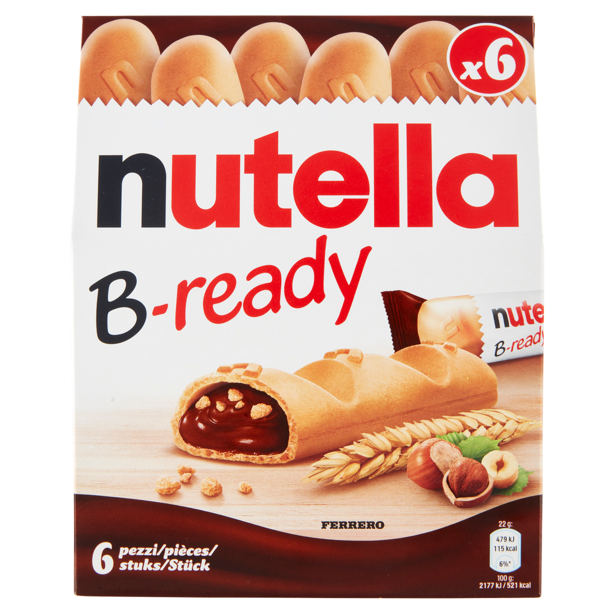 NUTELLA B-READY X6 132g (16 in a box)